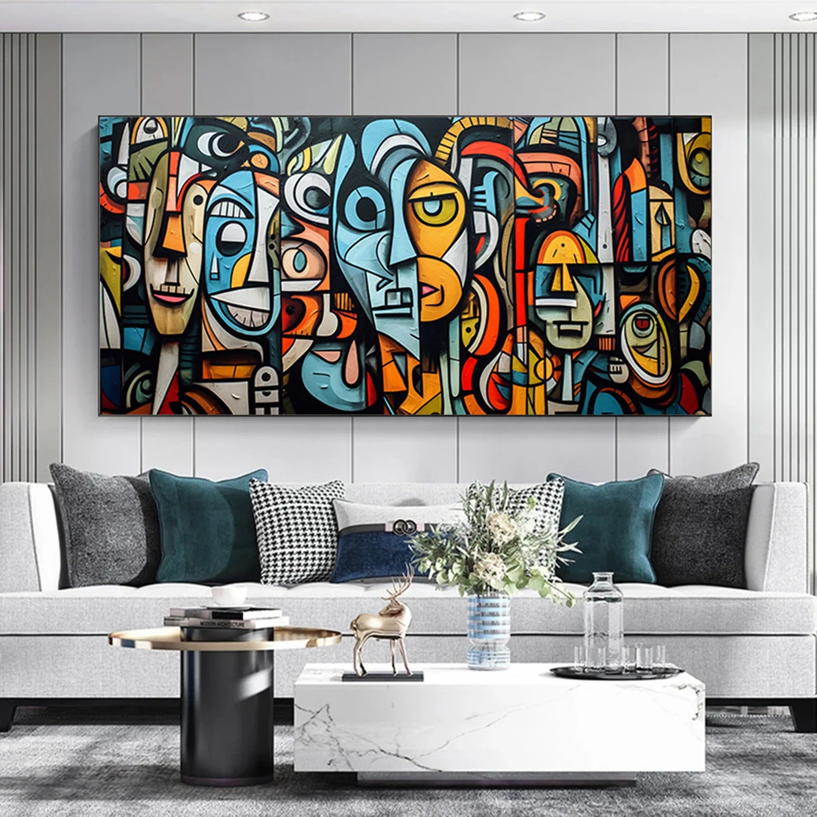 Vibrant Abstract Faces | Bold Silhouettes