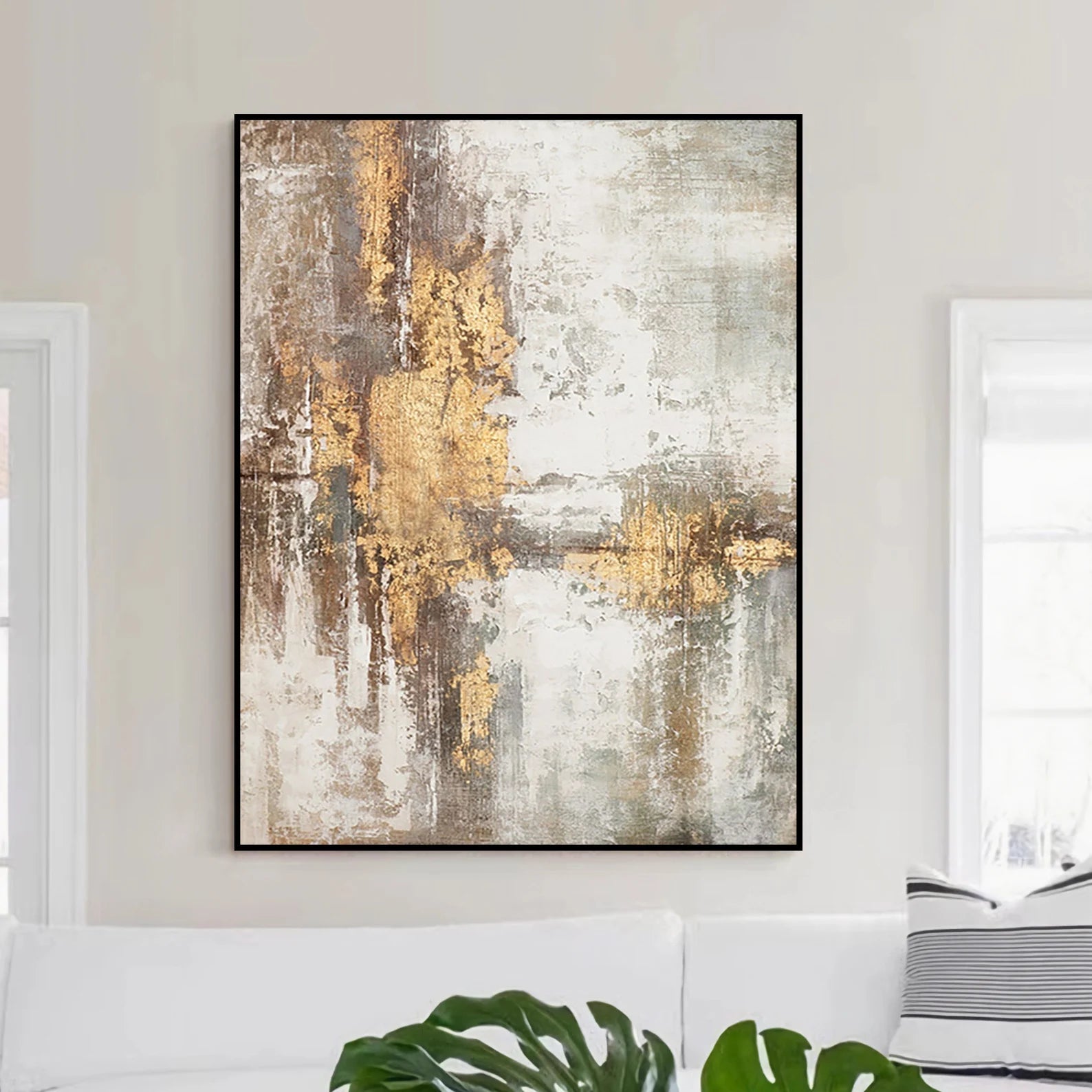 Textured Auric Opulence | Gold Gray