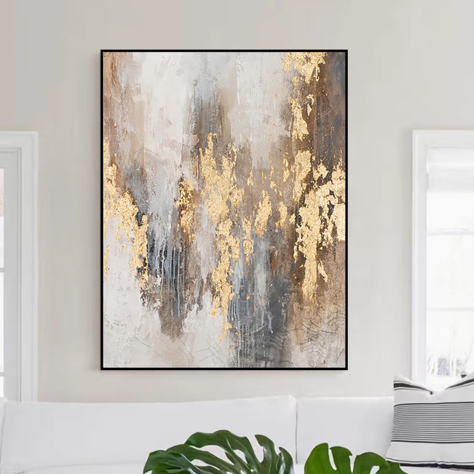 Textured Aurous Luxuriance | Gold Gris