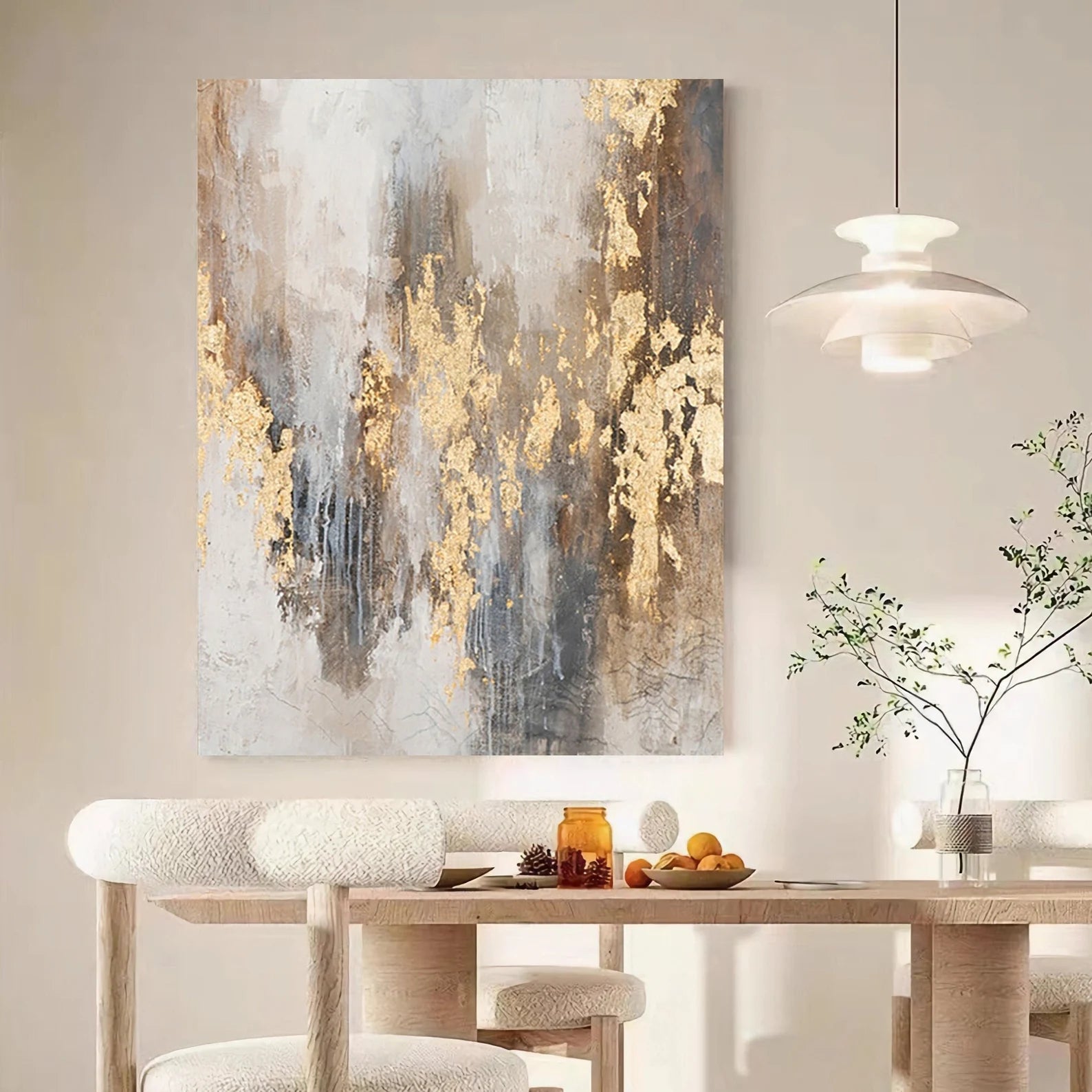 Textured Aurous Luxuriance | Gold Gris