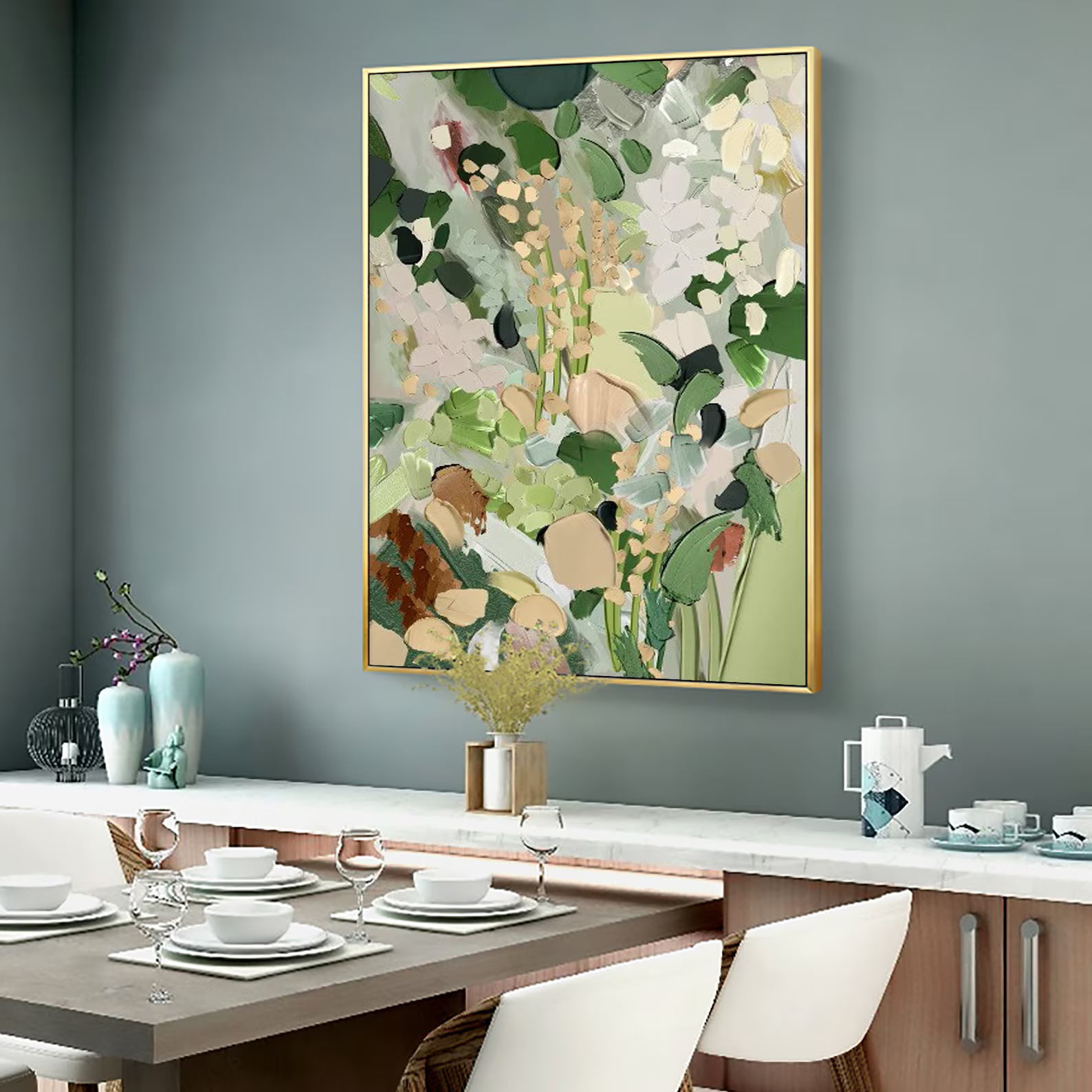 Textured Floral Opulence | Mossy Bloom