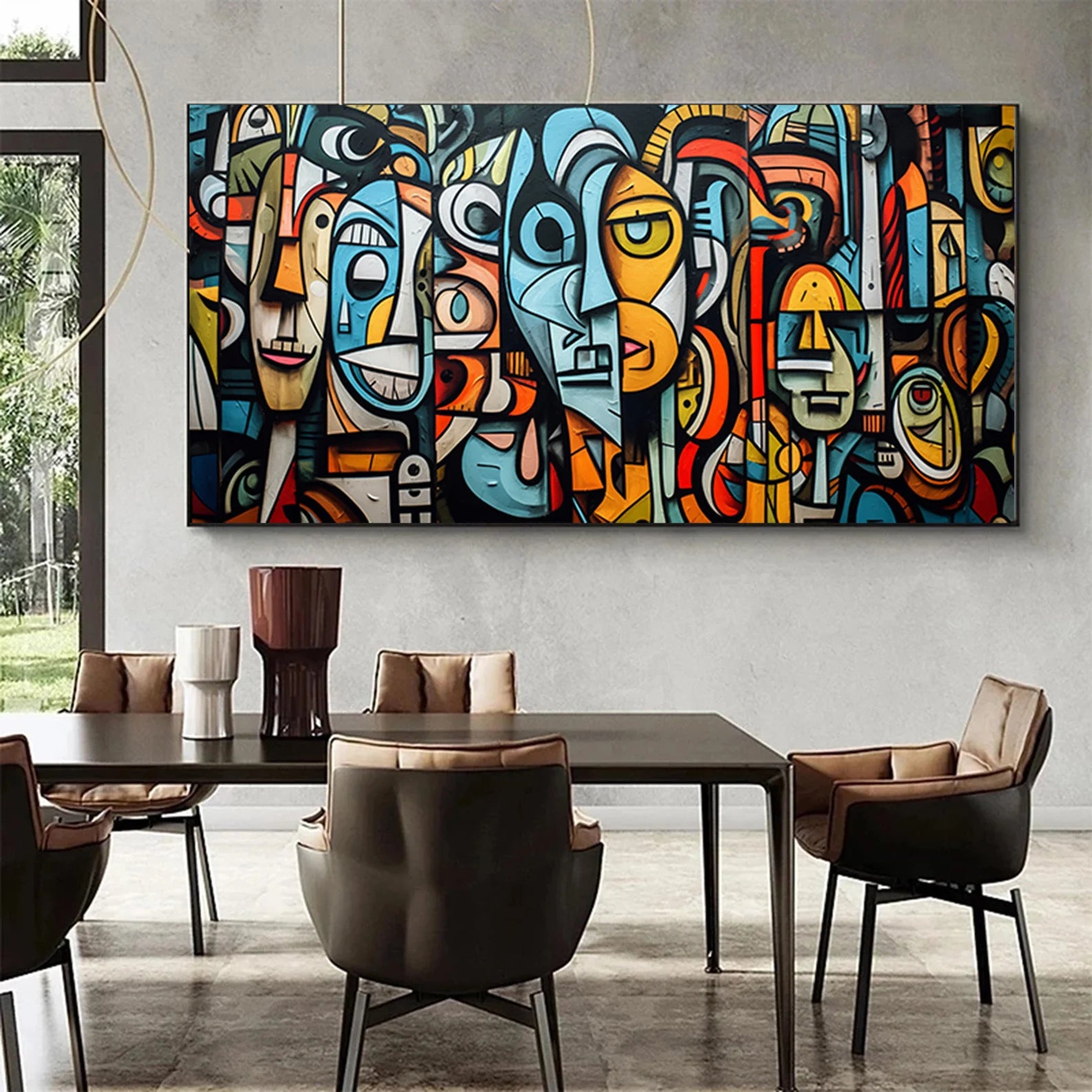 Vibrant Abstract Faces | Bold Silhouettes