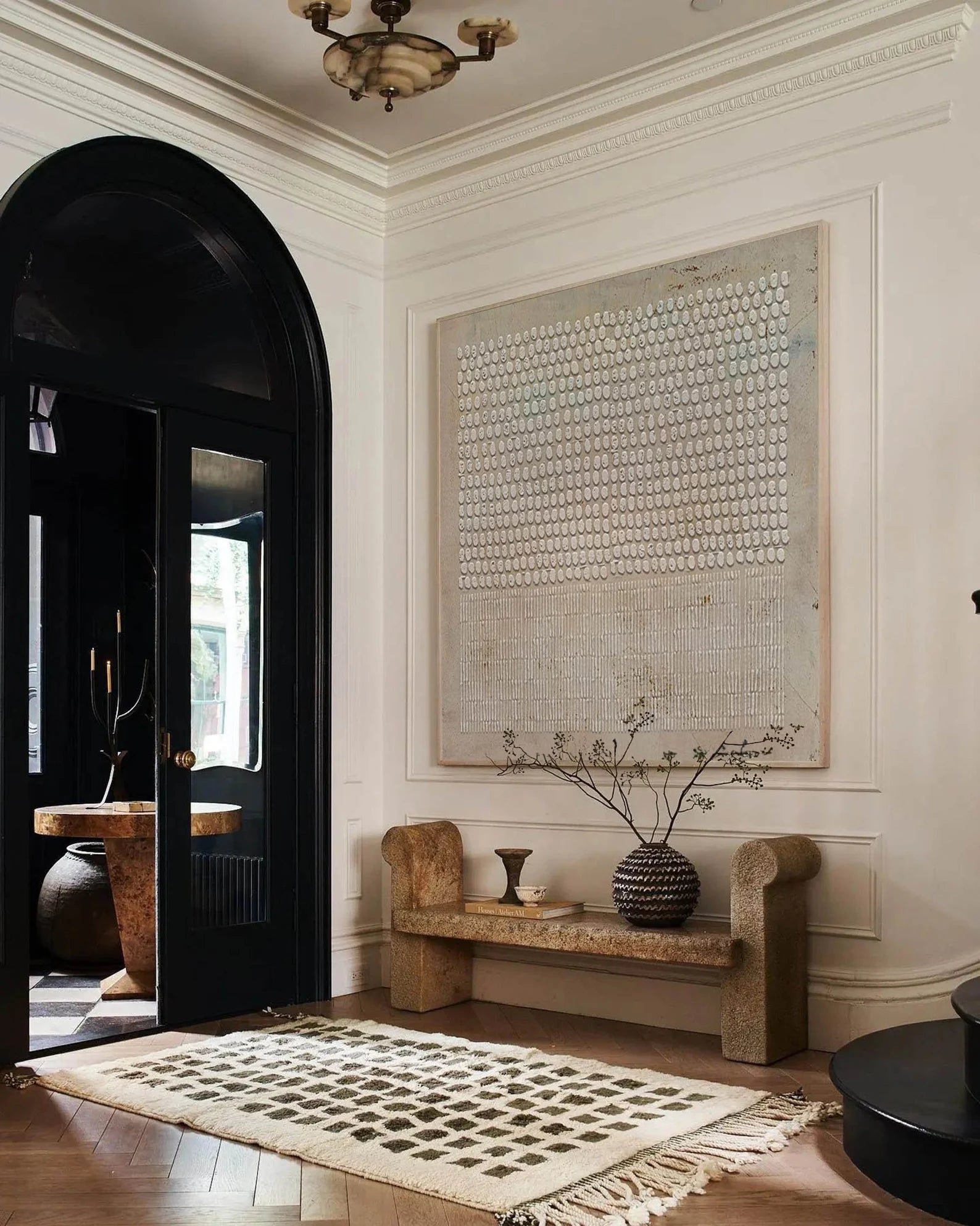 Textured Grid Dot Art | Understated Refinement