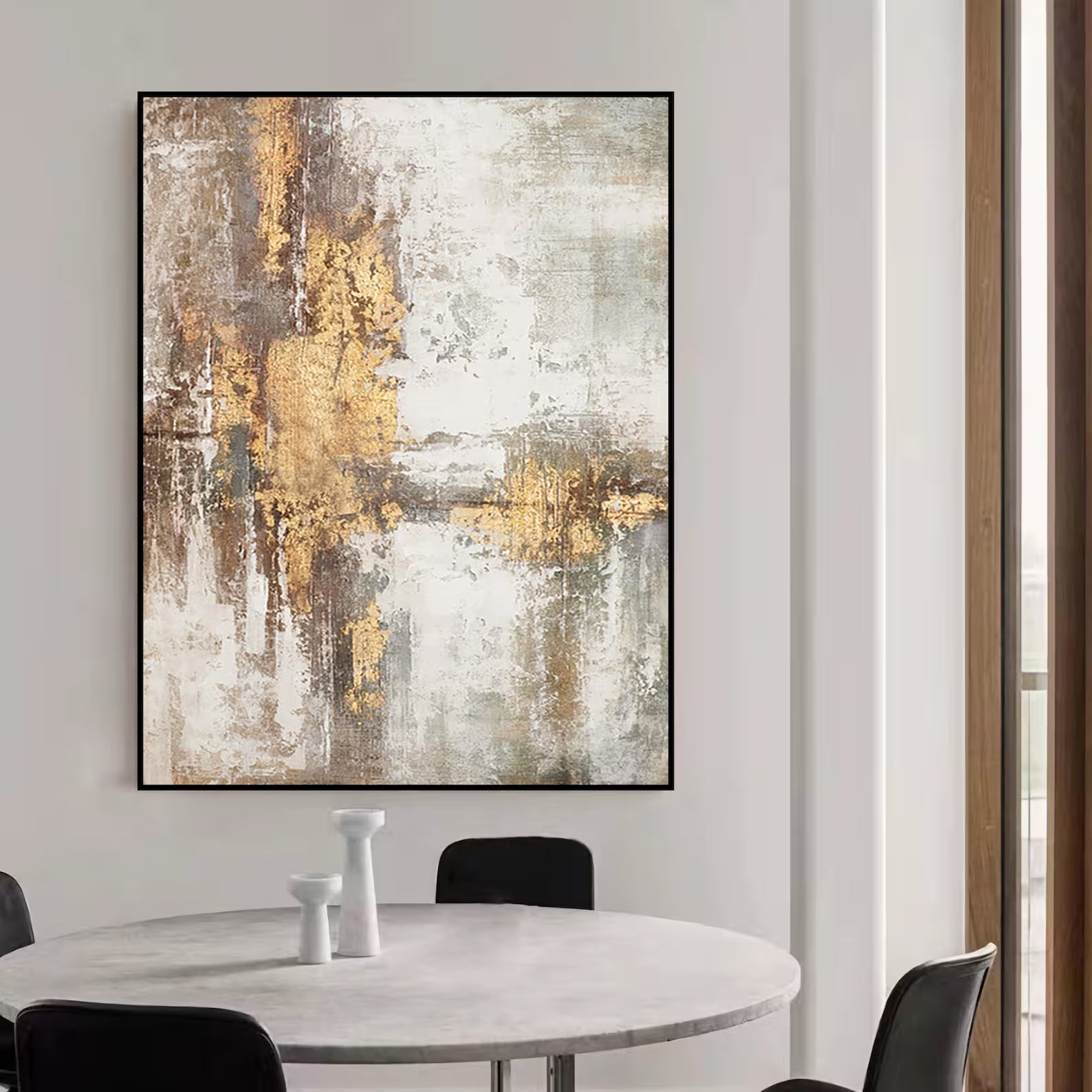 Textured Auric Opulence | Gold Gray