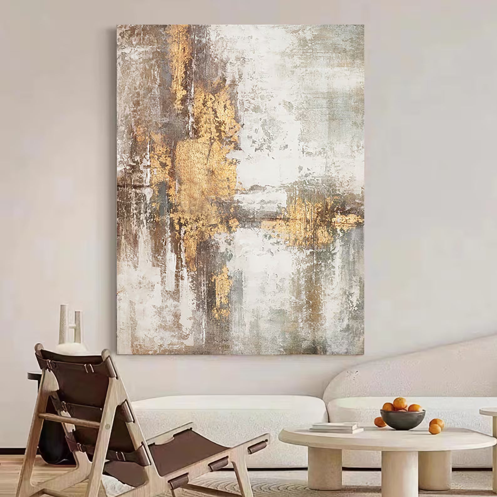 Textured Auric Opulence | Gold Gray