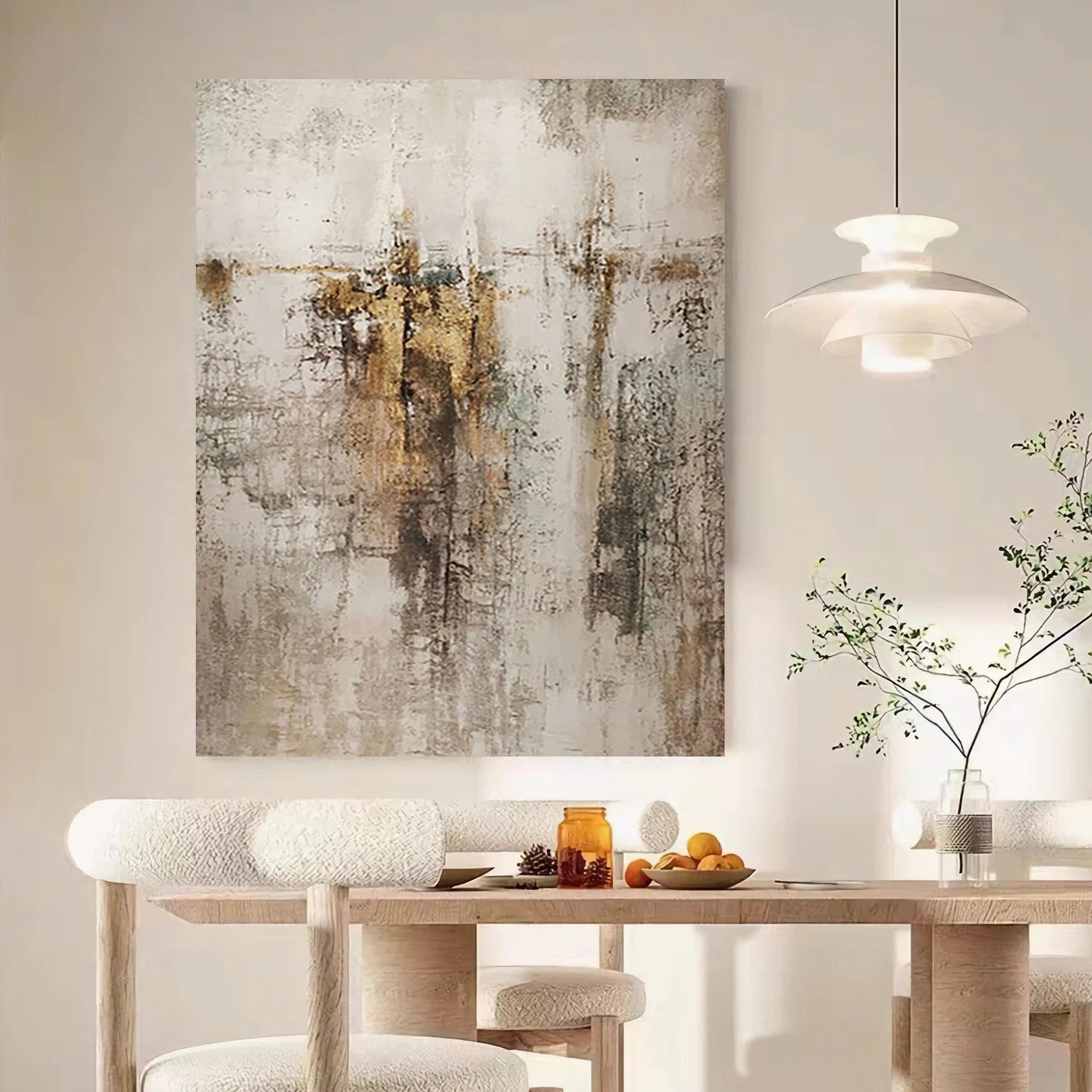 Textured Aurous Abstraction | Gold Gris