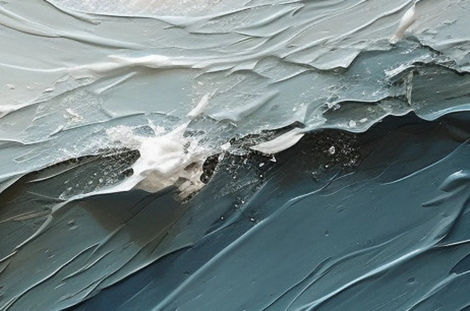 Textured Wave Opulence | Pale Teal