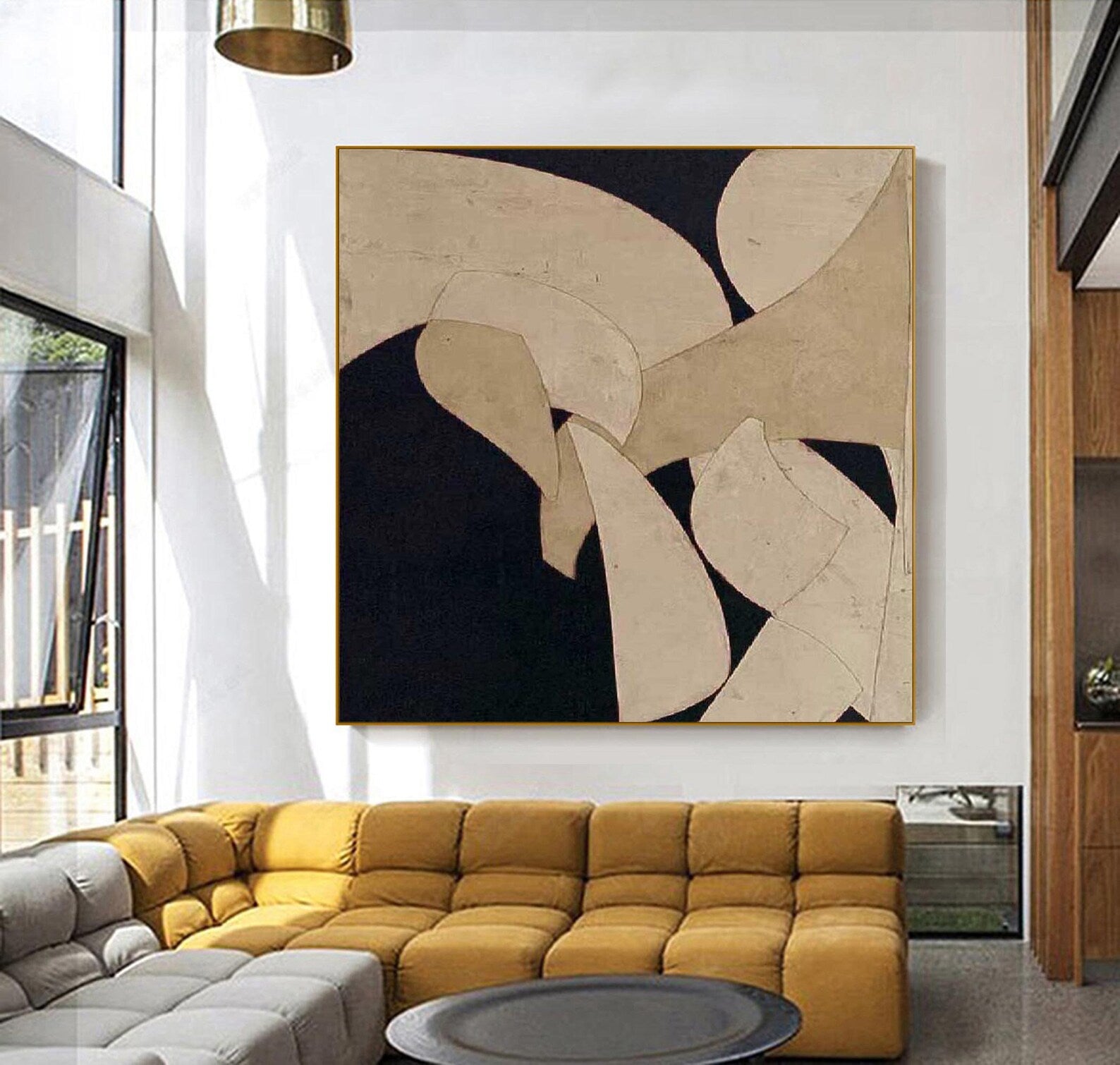 Abstract Neutral Form Art | Elegant Sophistication