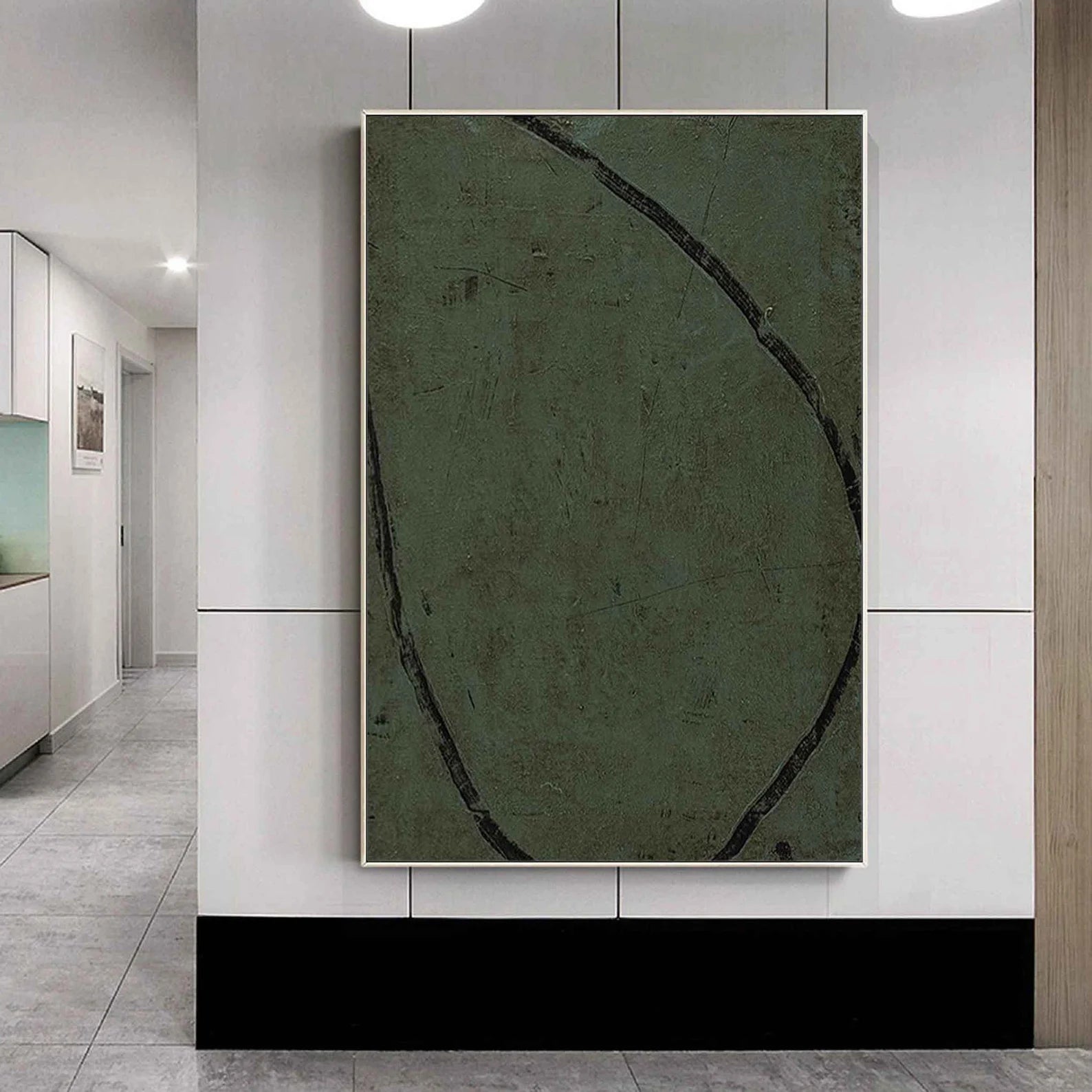 Textured Green Minimalism | Sage Black