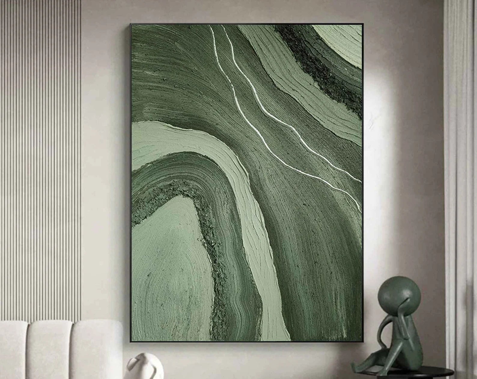 Textured Green Elegance | Nature Flow