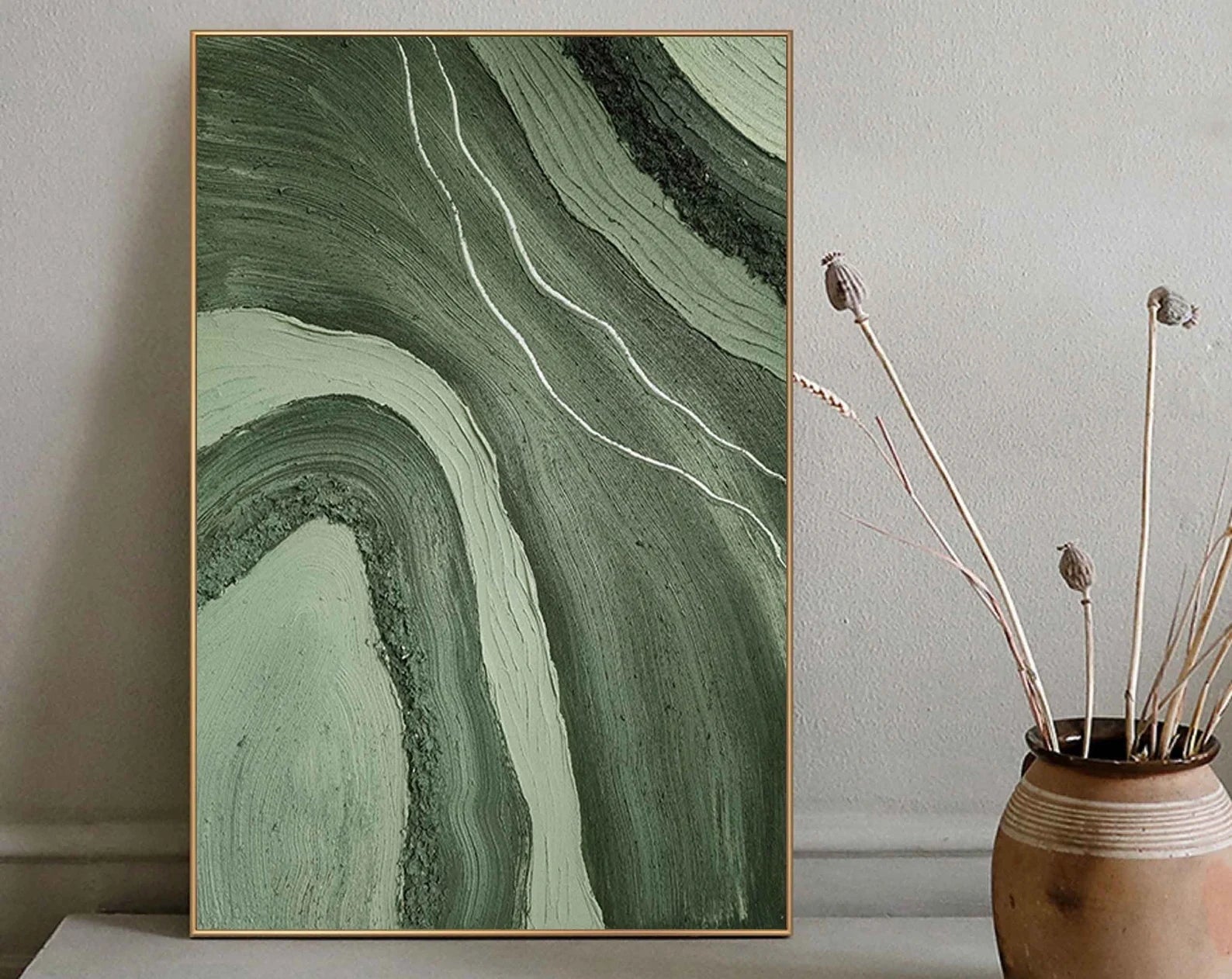 Textured Green Elegance | Nature Flow