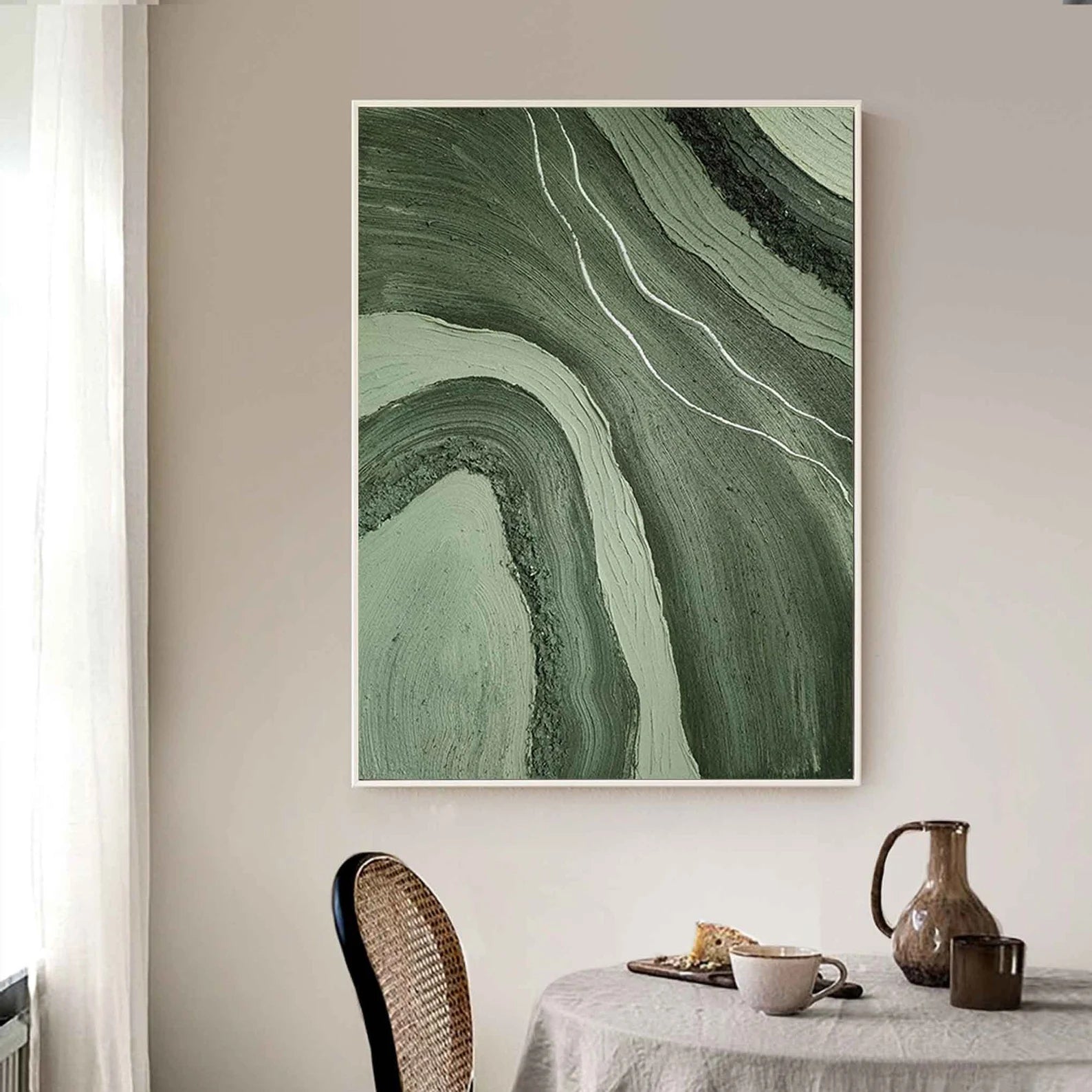 Textured Green Elegance | Nature Flow