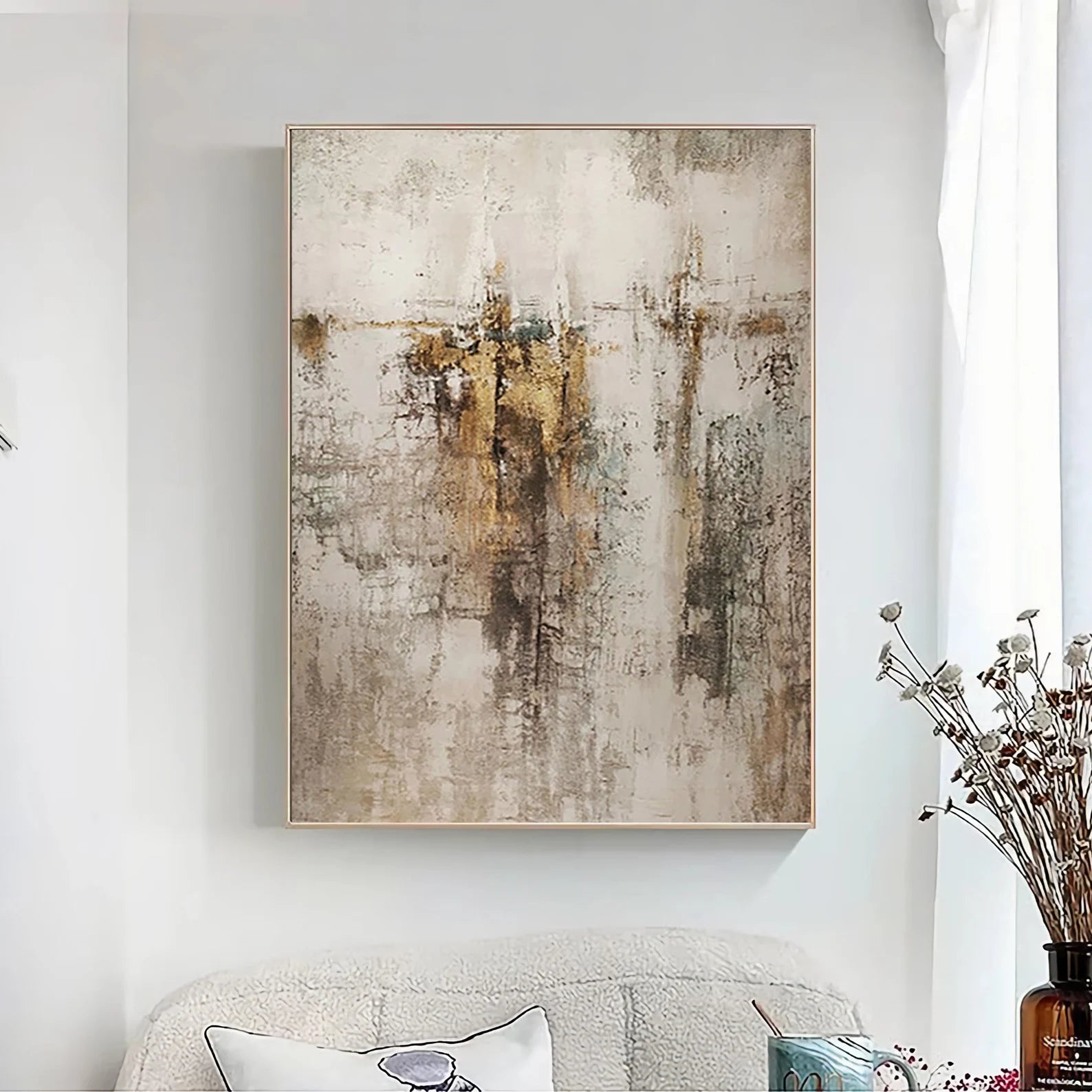 Textured Aurous Abstraction | Gold Gris