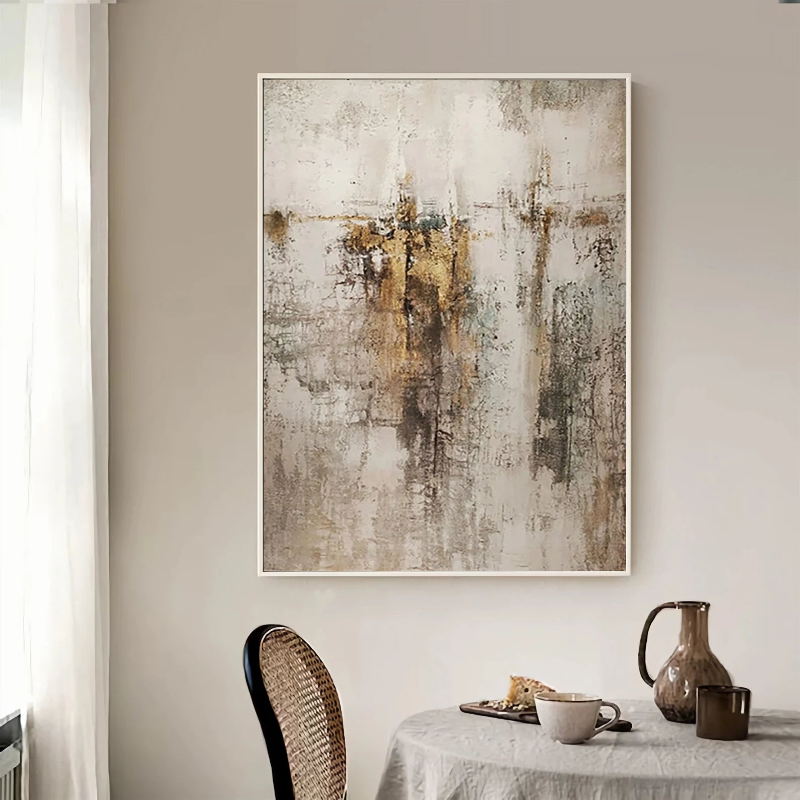 Textured Aurous Abstraction | Gold Gris