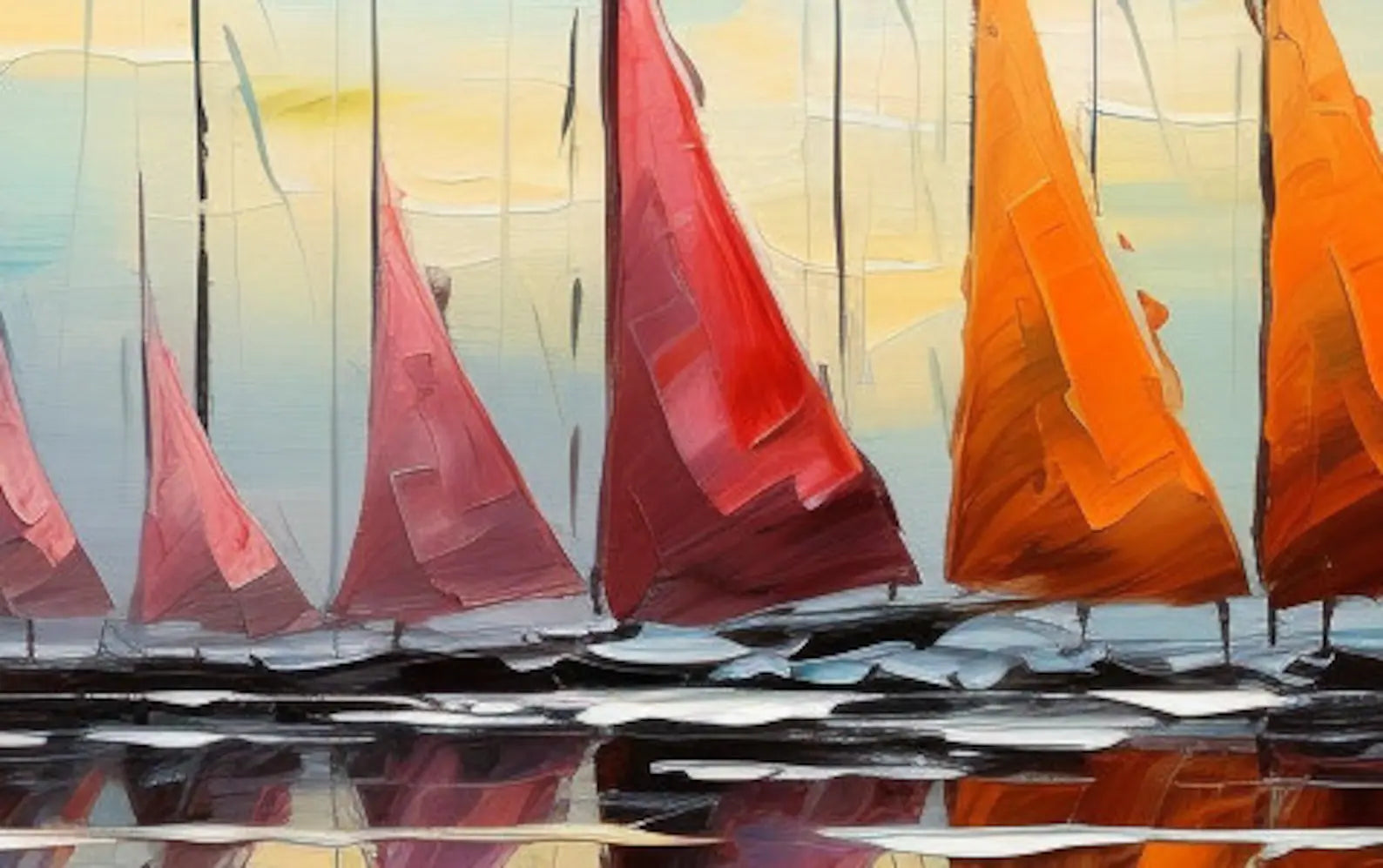 Textured Sail Opulence | Crimson Flare