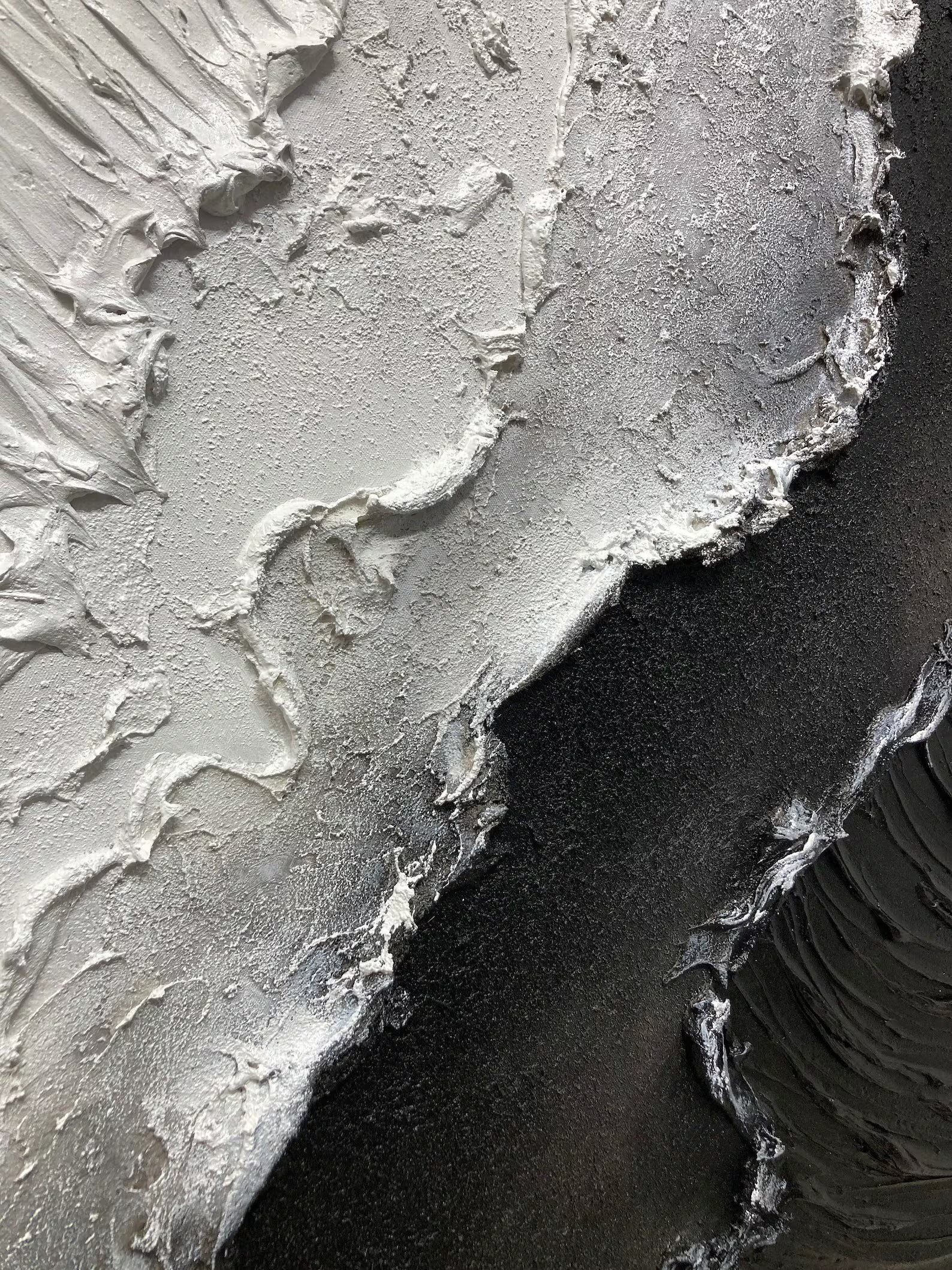 Textured Monochrome Waves | Black White