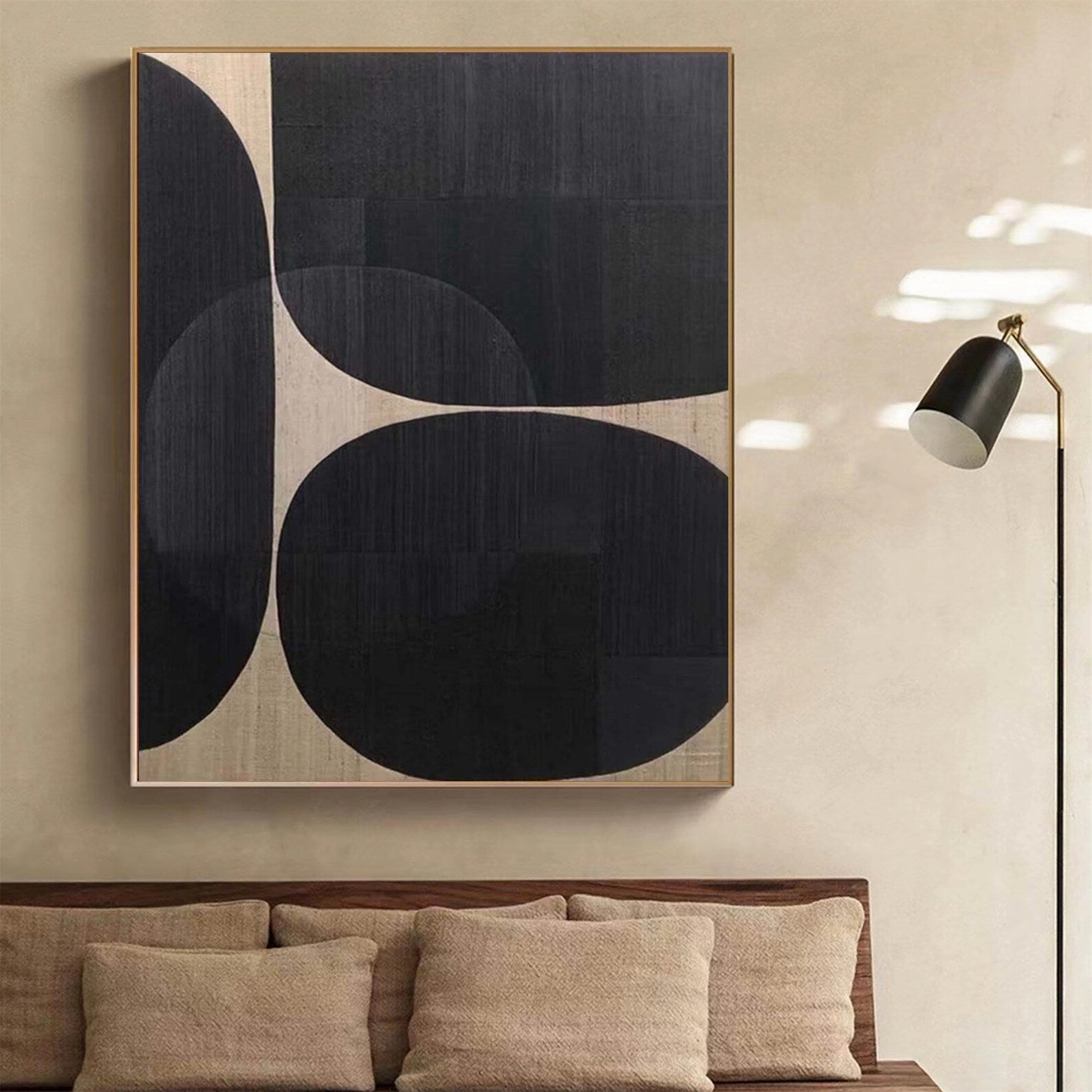 Textured Geometric Opulence | Ebony Circles