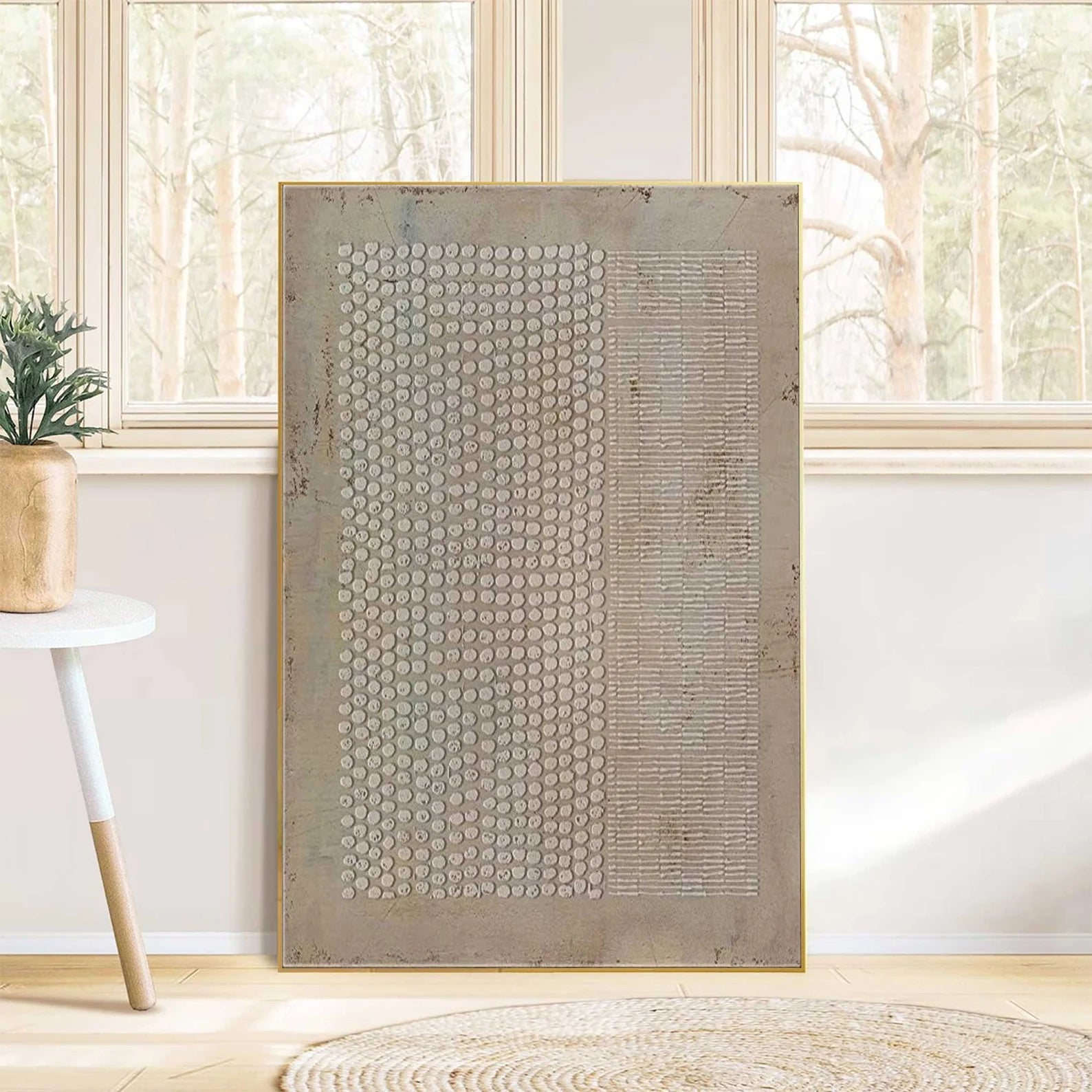 Textured Dot Strip Art | Subtle Sophistication