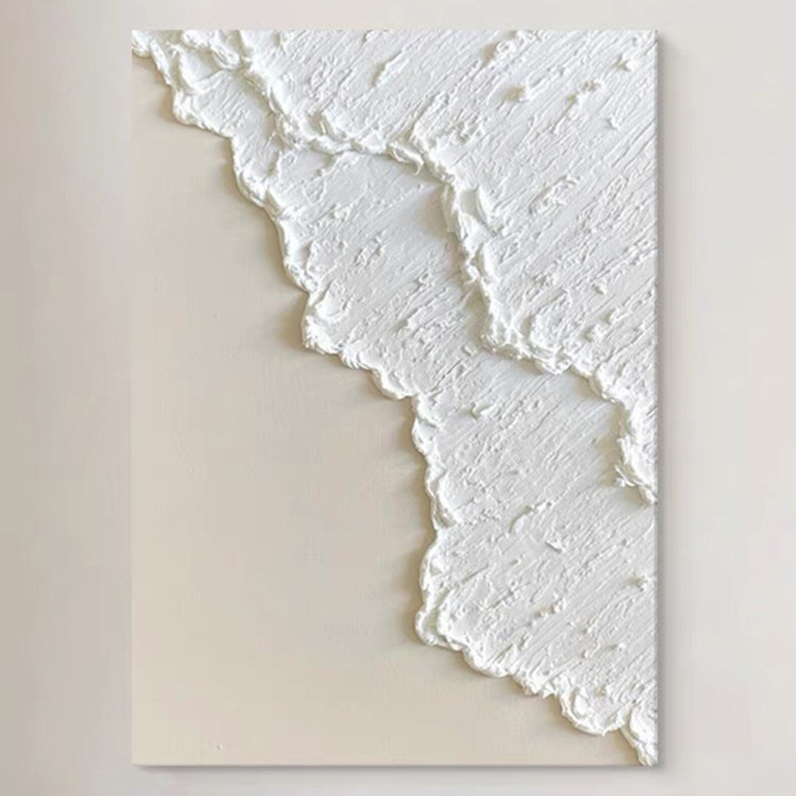 Textured Frost Elegance | White Beige