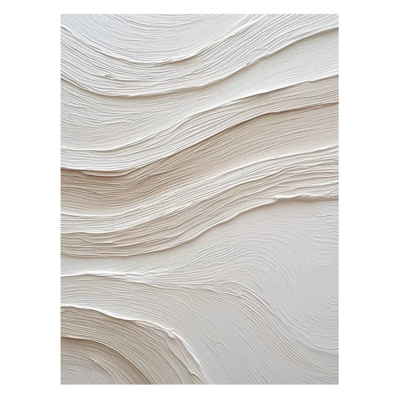 Textured Wave Minimalism | White Beige