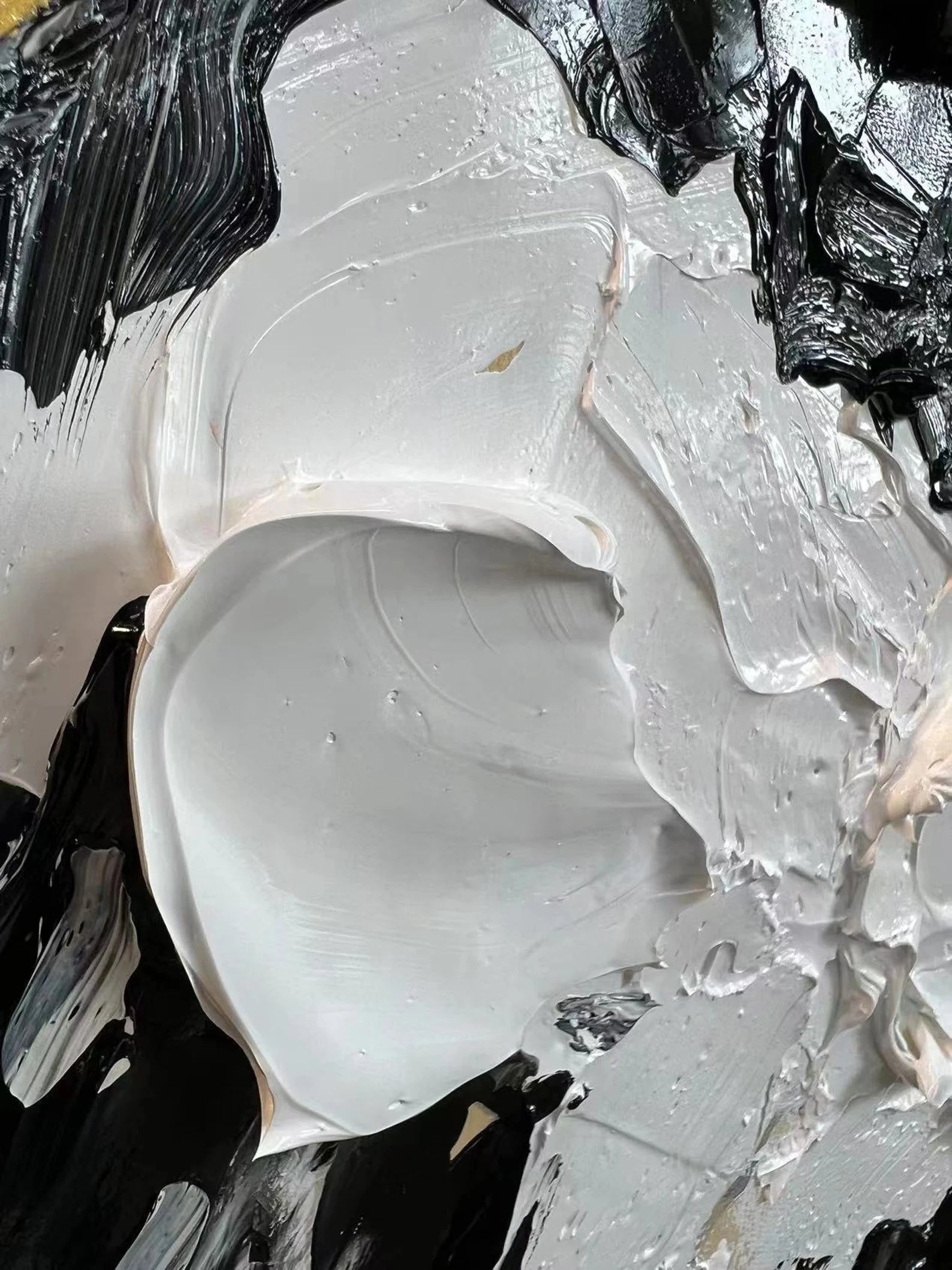 Textured Opulent Abstraction | Black Gold