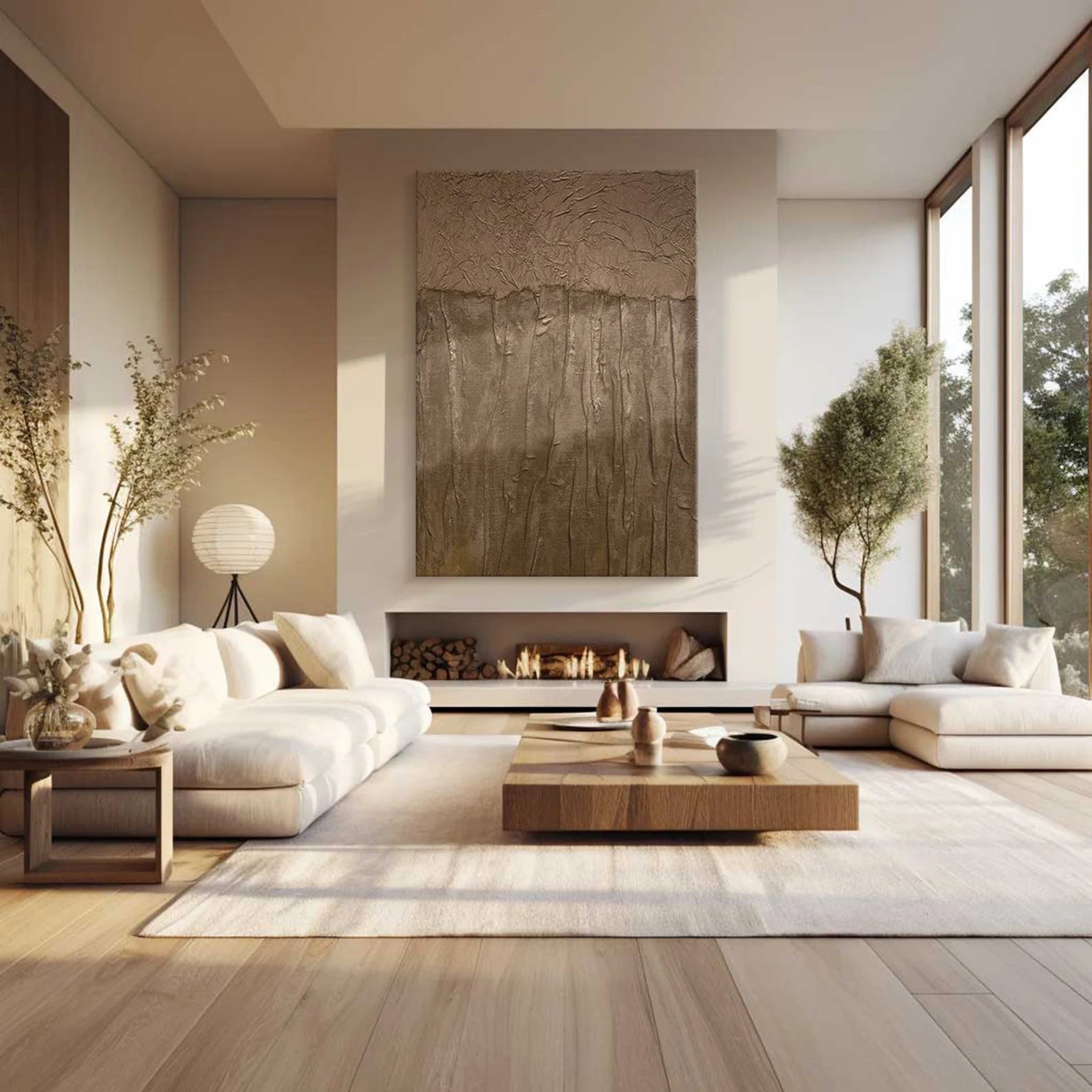 Textured Neutral Elegance | Brown Vein