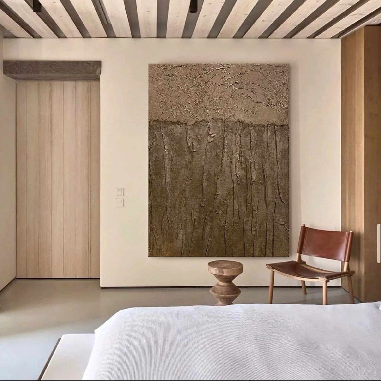 Textured Neutral Elegance | Brown Vein