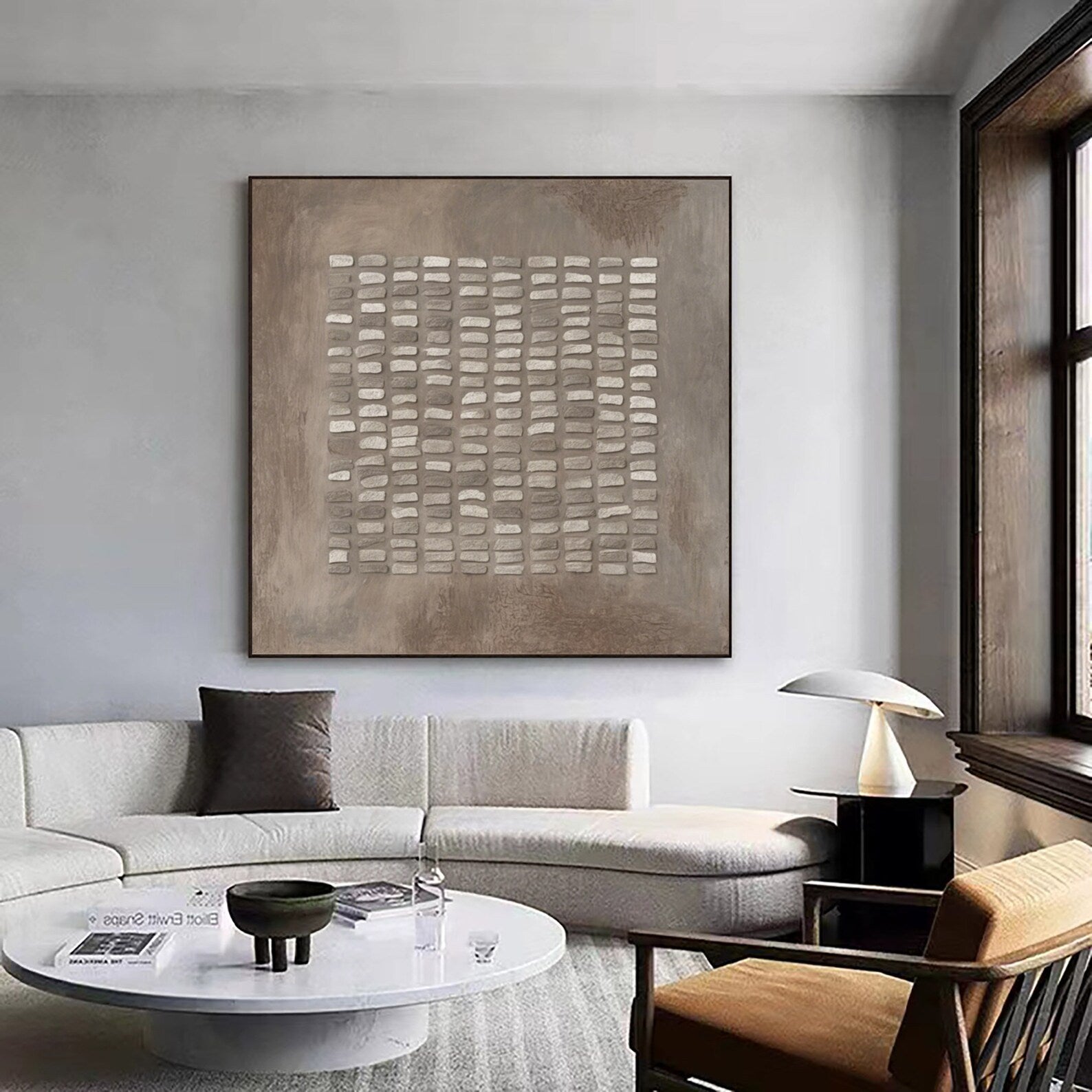 Textured Taupe Abstract Art | Understated Luxury