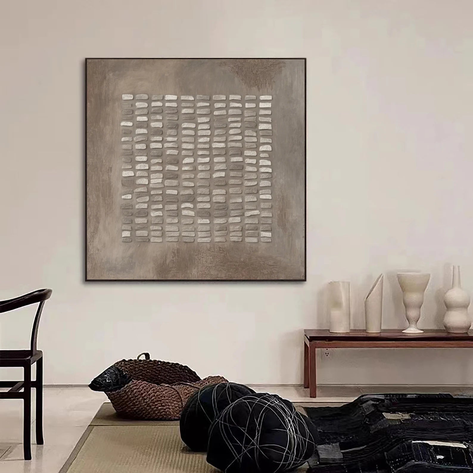 Textured Taupe Abstract Art | Understated Luxury