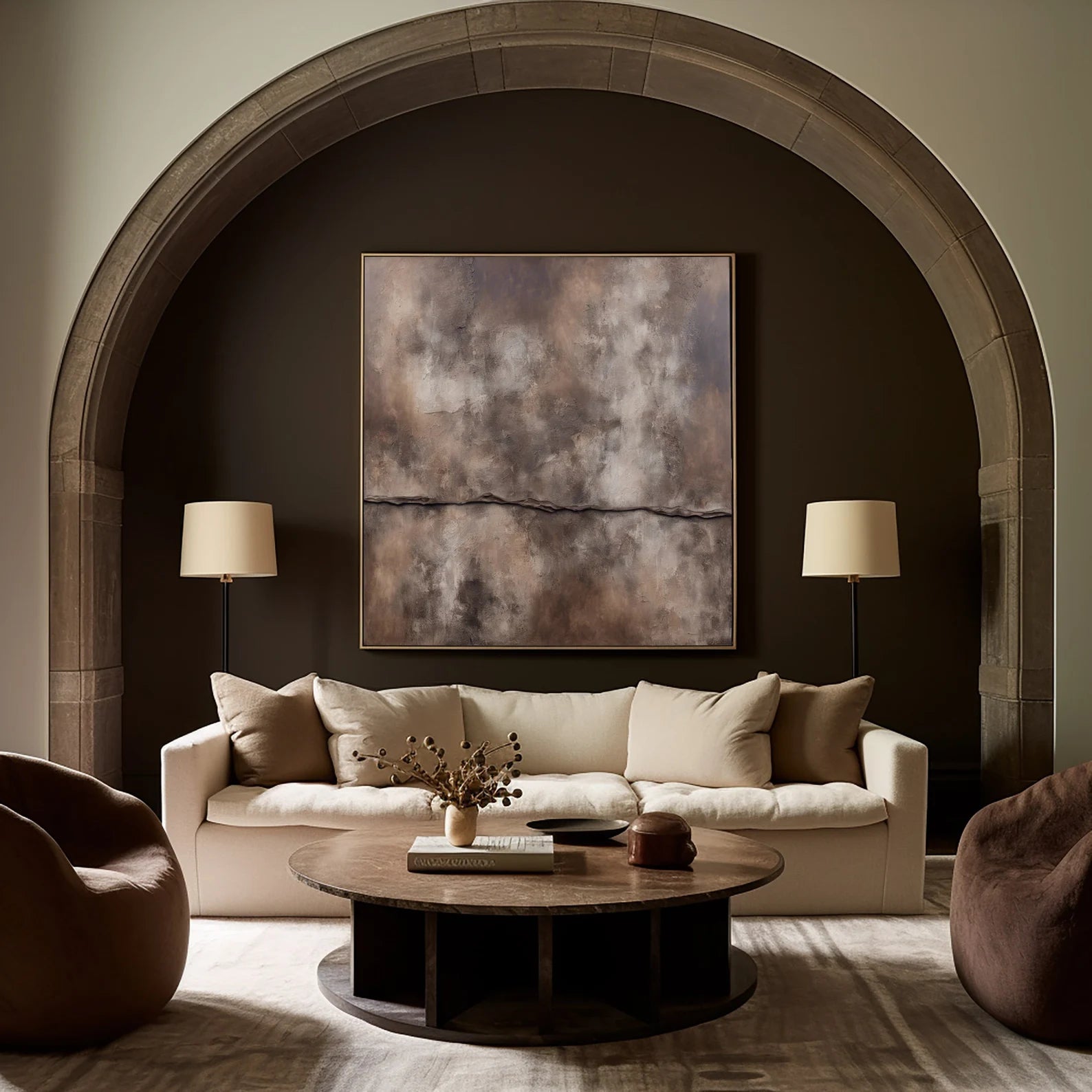 Textured Earthy Depth | Brown Beige