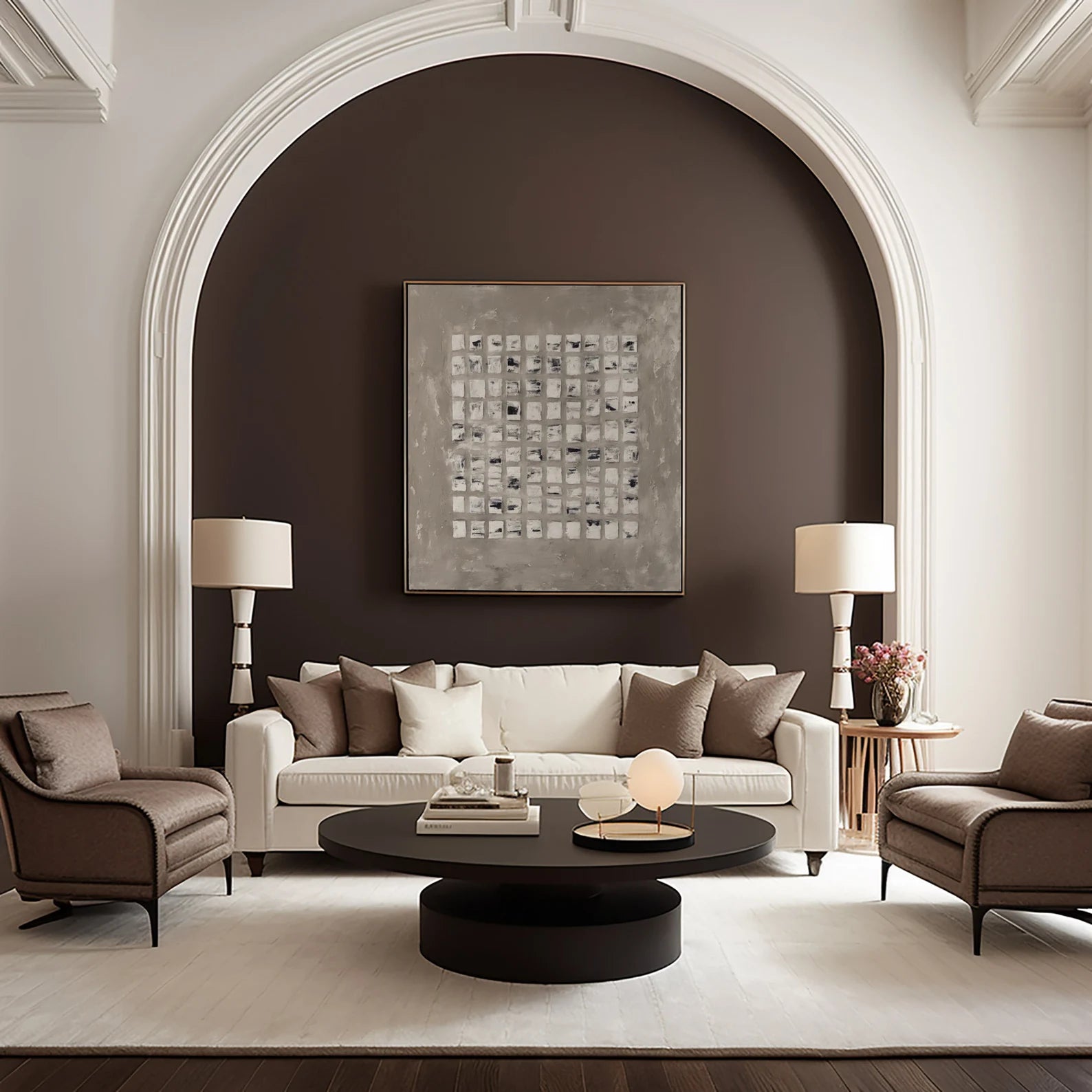 Textured Neutral Grid | Beige Tones