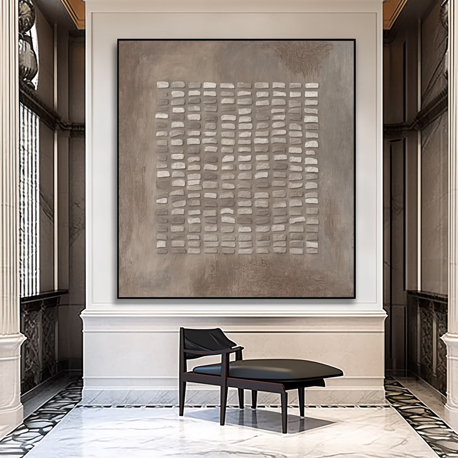 Textured Taupe Abstract Art | Understated Luxury