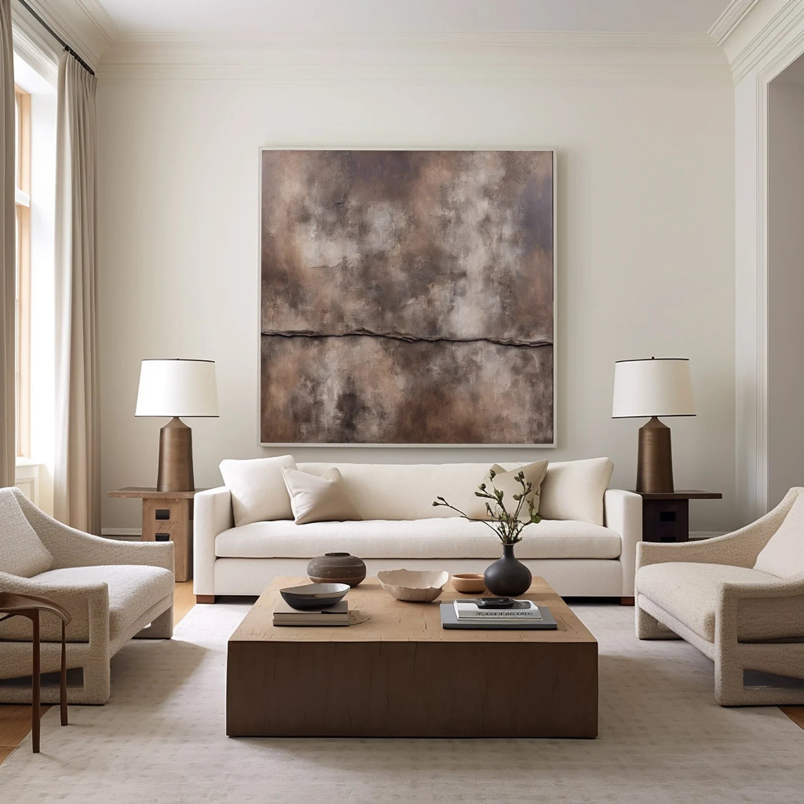 Textured Earthy Depth | Brown Beige