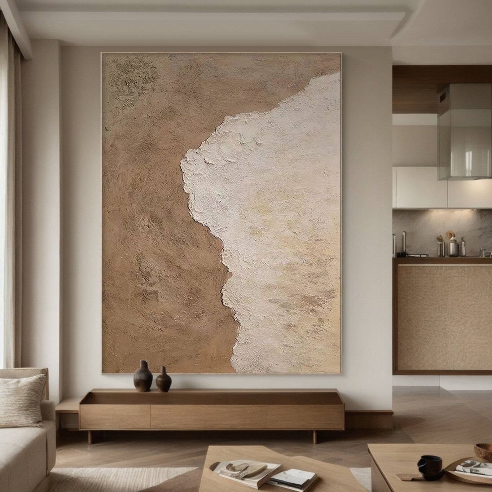 Textured Neutral Harmony | Beige Edge