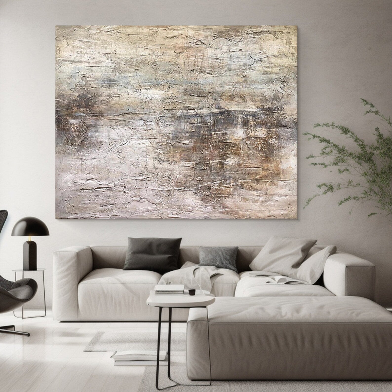 Textured Abstract Elegance | Beige Rhythm