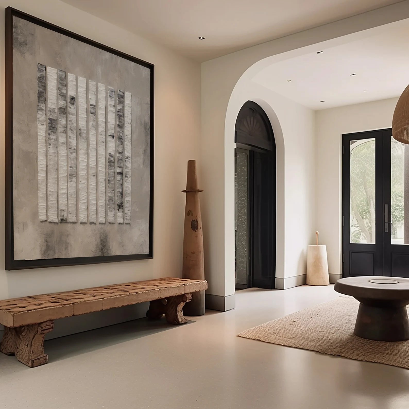 Textured Earthy Elegance | Beige Gray