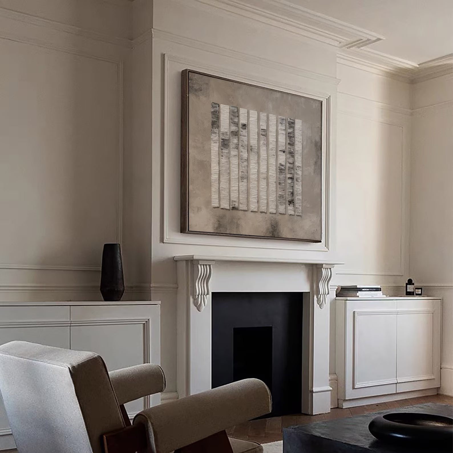 Textured Earthy Elegance | Beige Gray