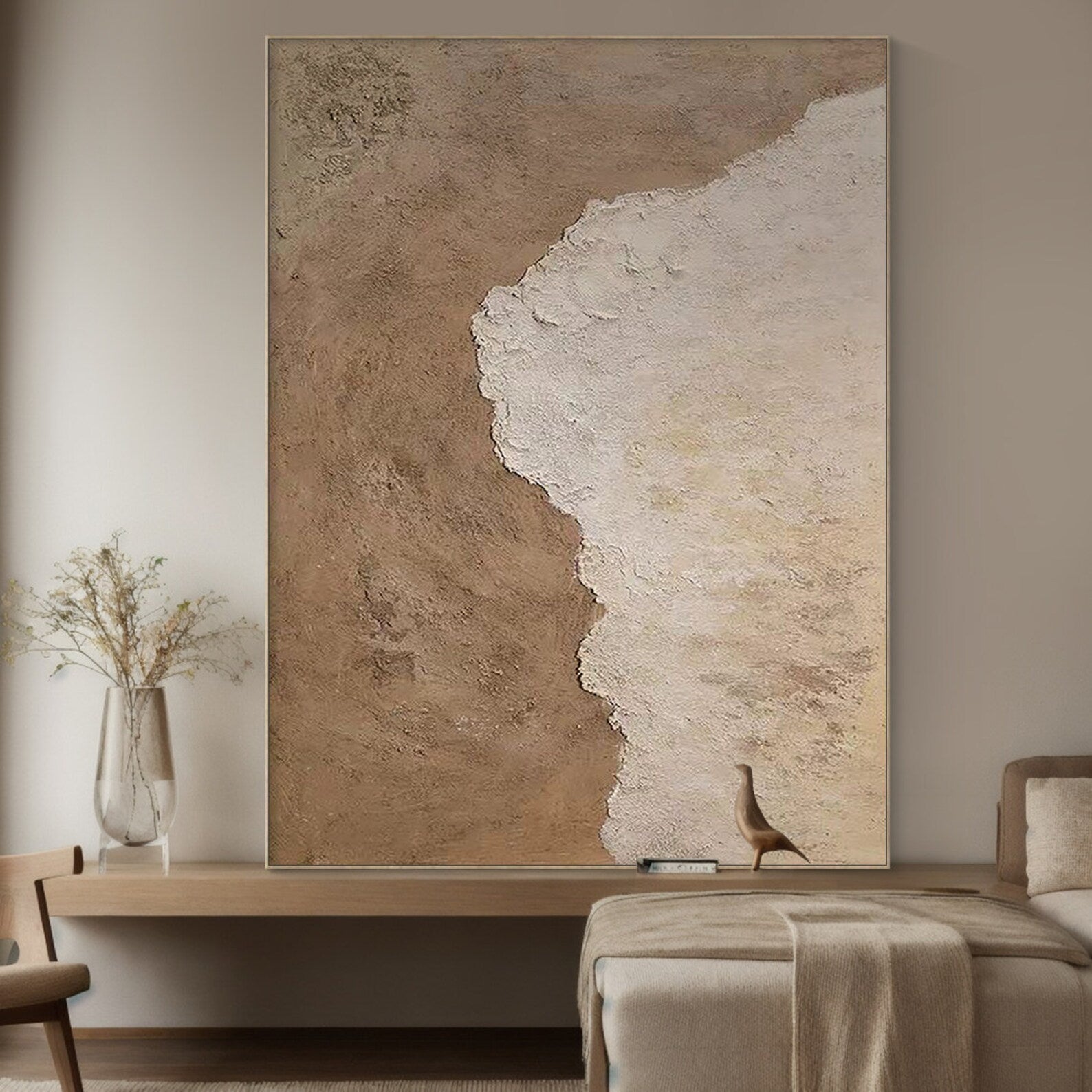 Textured Neutral Harmony | Beige Edge