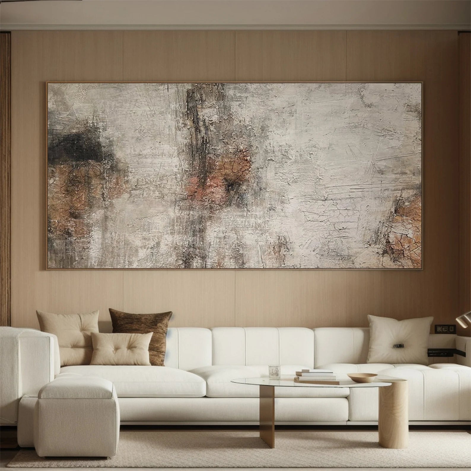 Textured Abstract Opulence | Beige Cadence