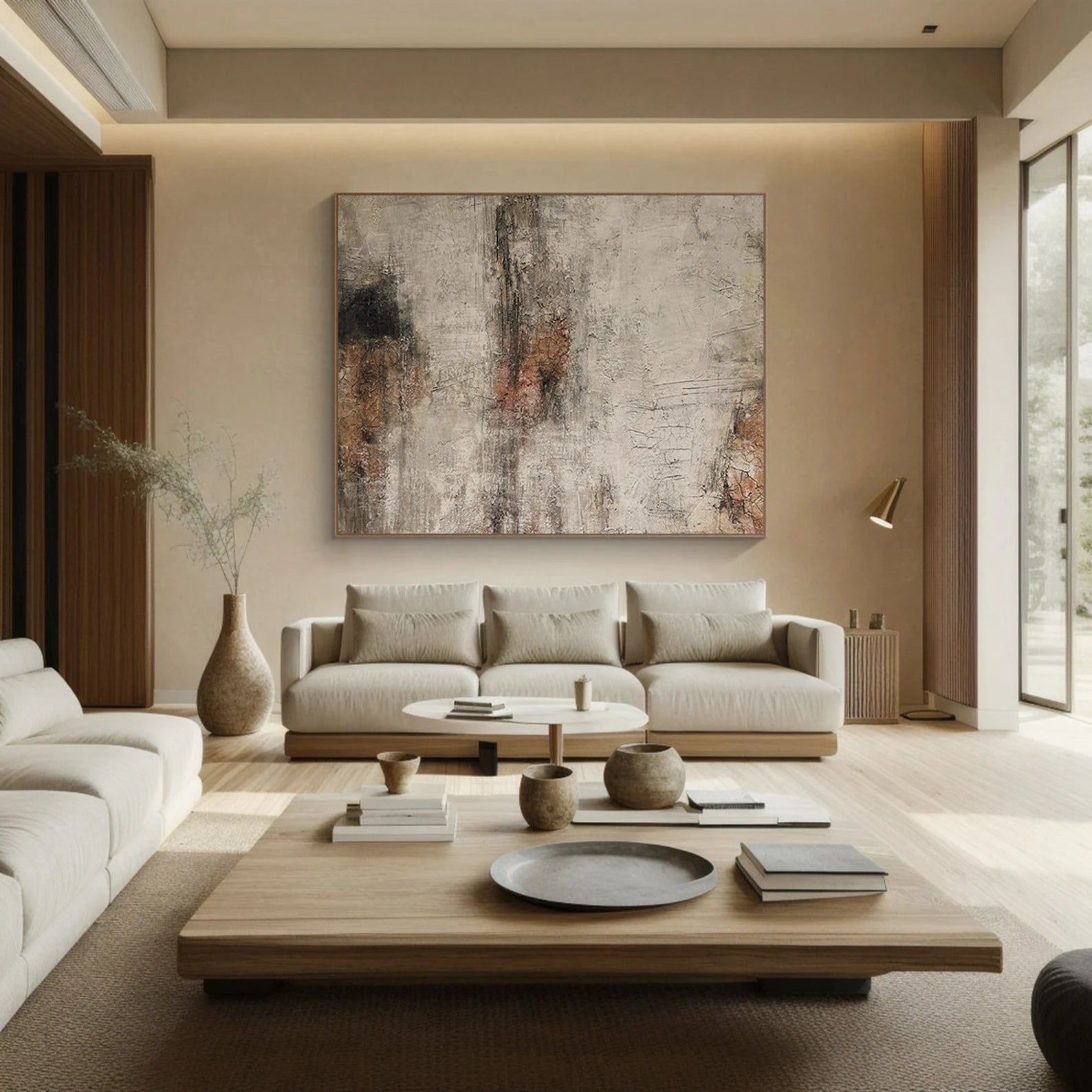 Textured Abstract Opulence | Beige Cadence