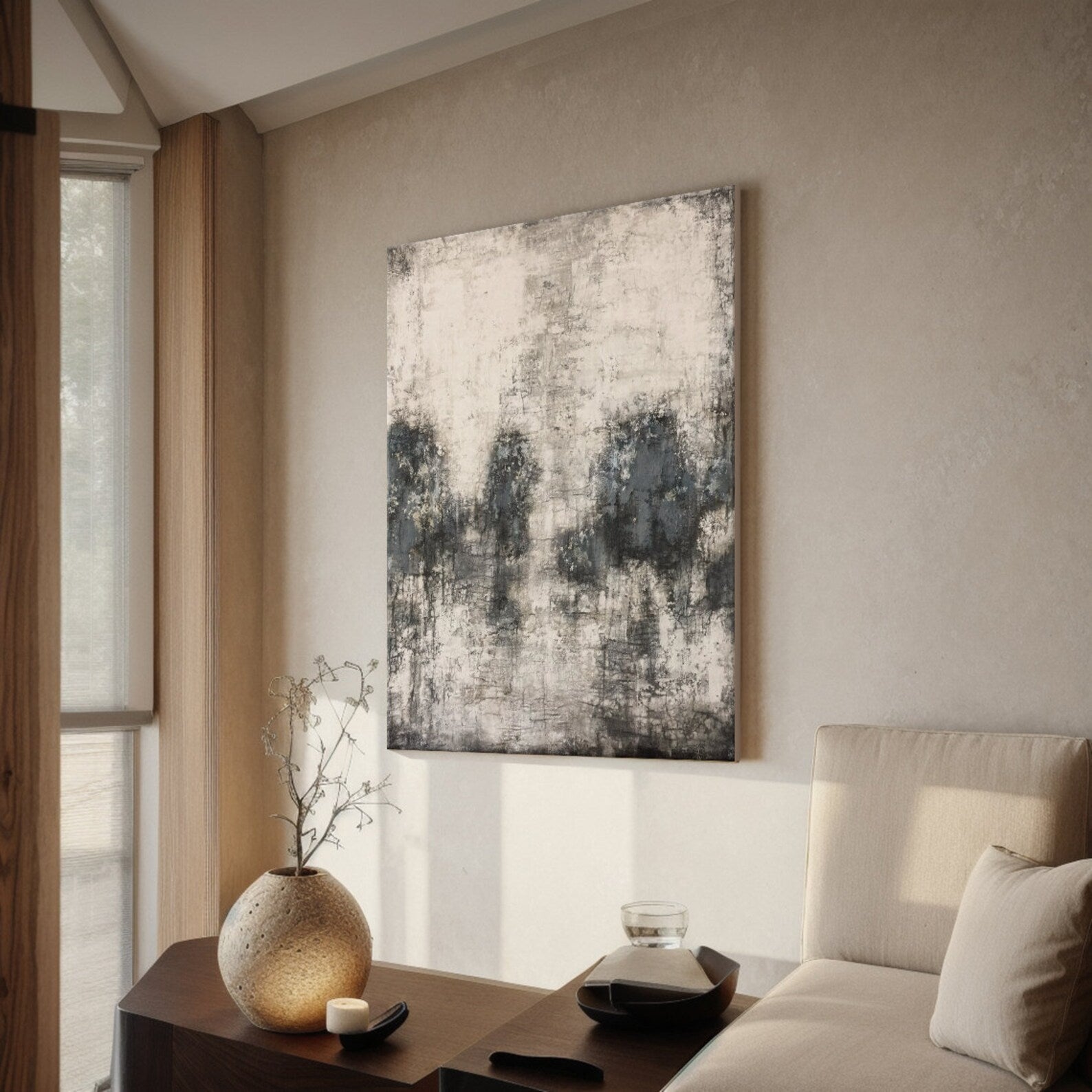 Textured Abstract Subtlety | Gray Rhythm