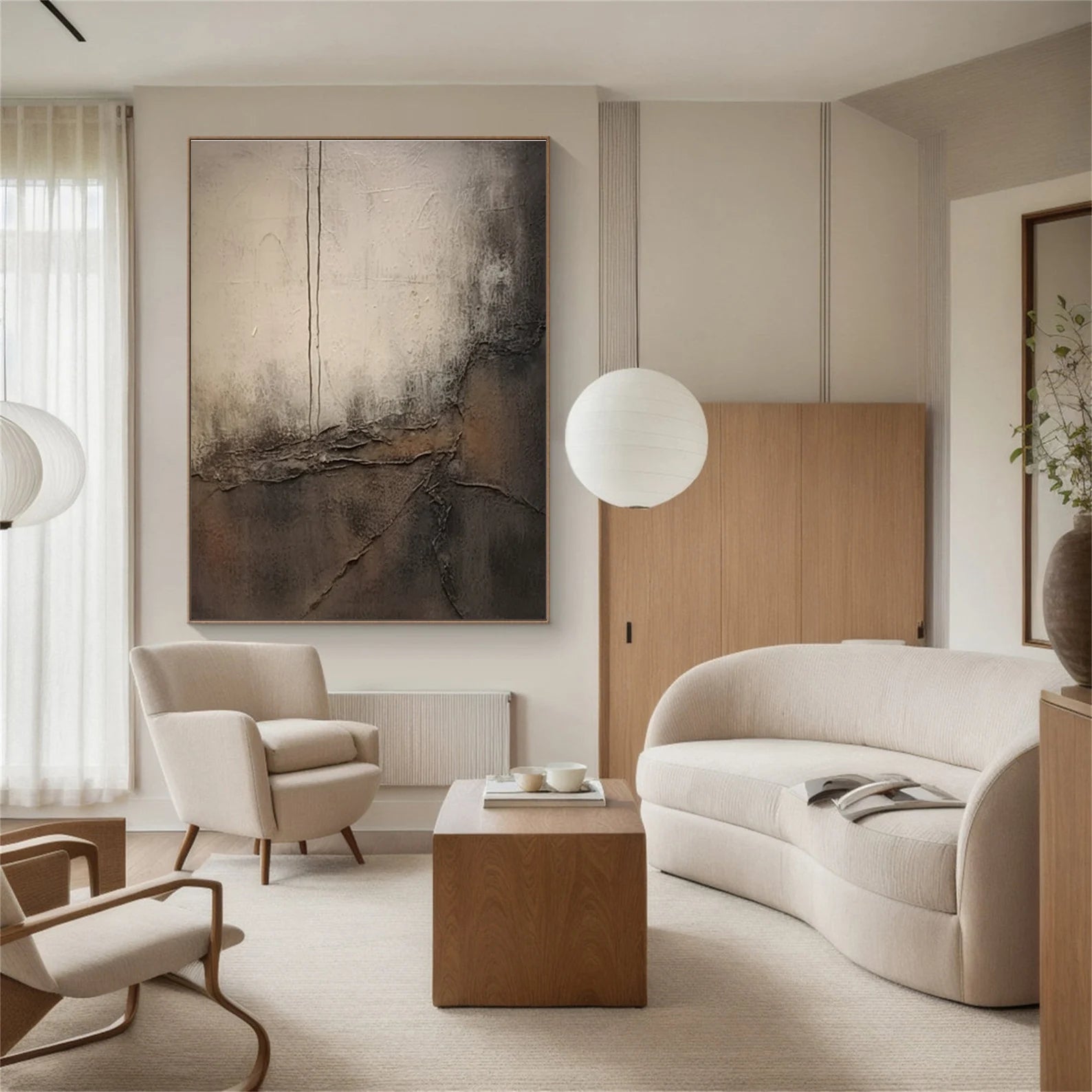 Textured Neutral Elegance | Abstract Depth