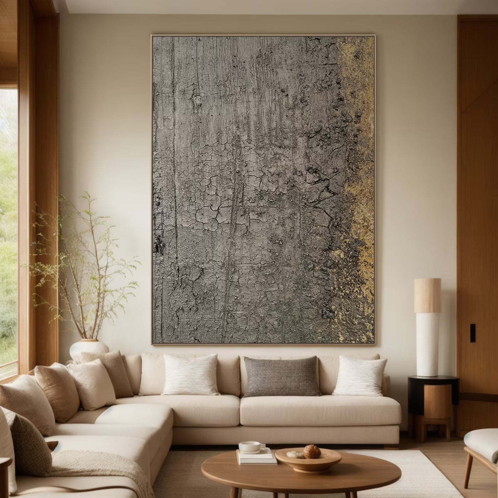 Textured Neutral Luxury | Gold Crackle