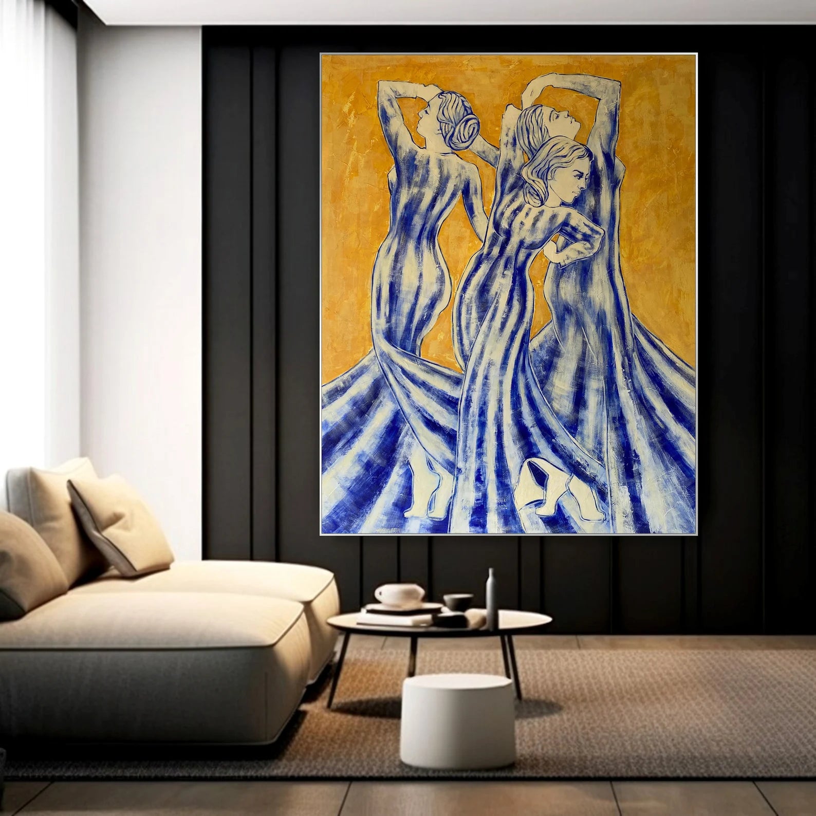 Textured Dance Trio | Golden Backdrop