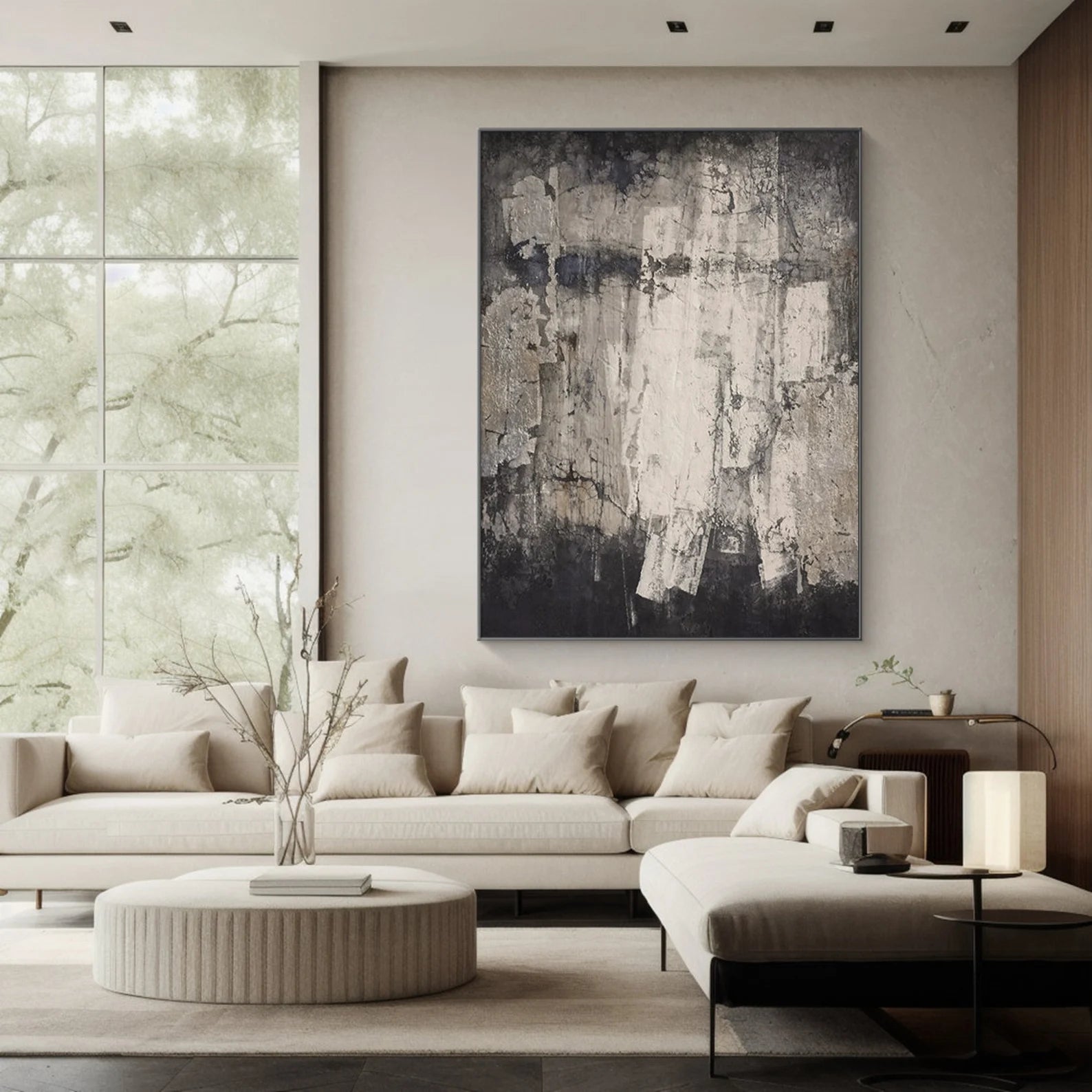 Textured Monochrome Elegance | Grey White