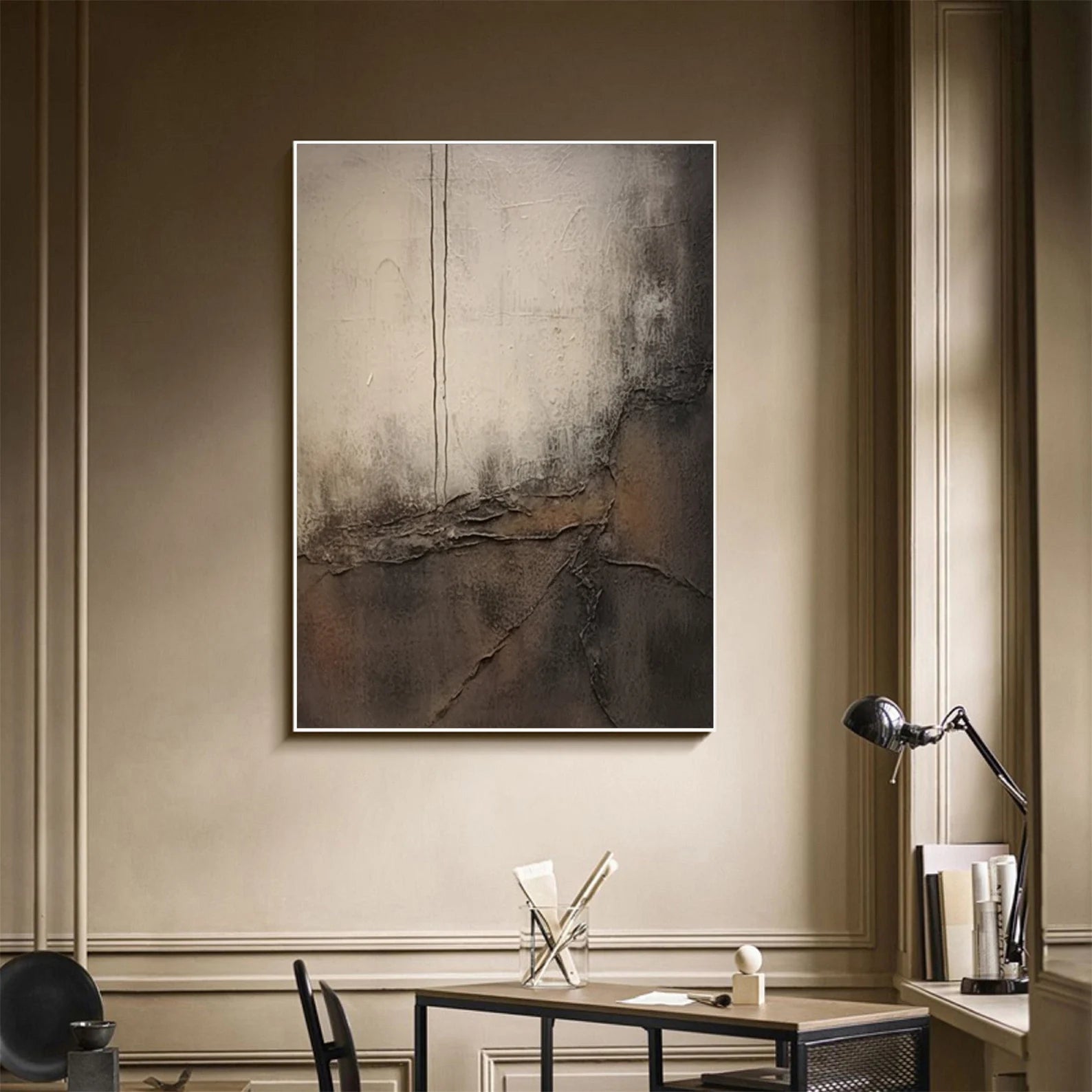 Textured Neutral Elegance | Abstract Depth