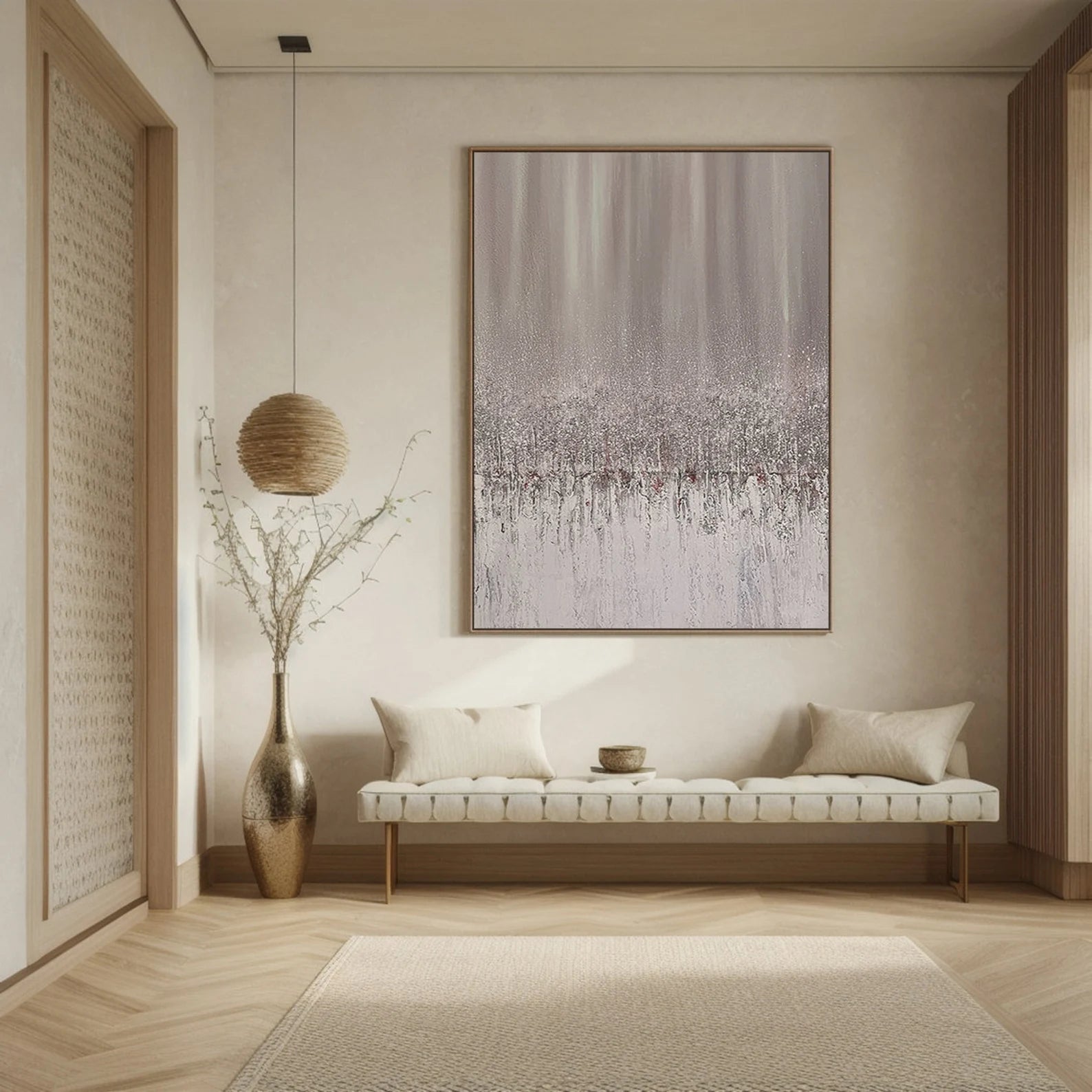 Textured Neutral Glimmer | Silver Mist