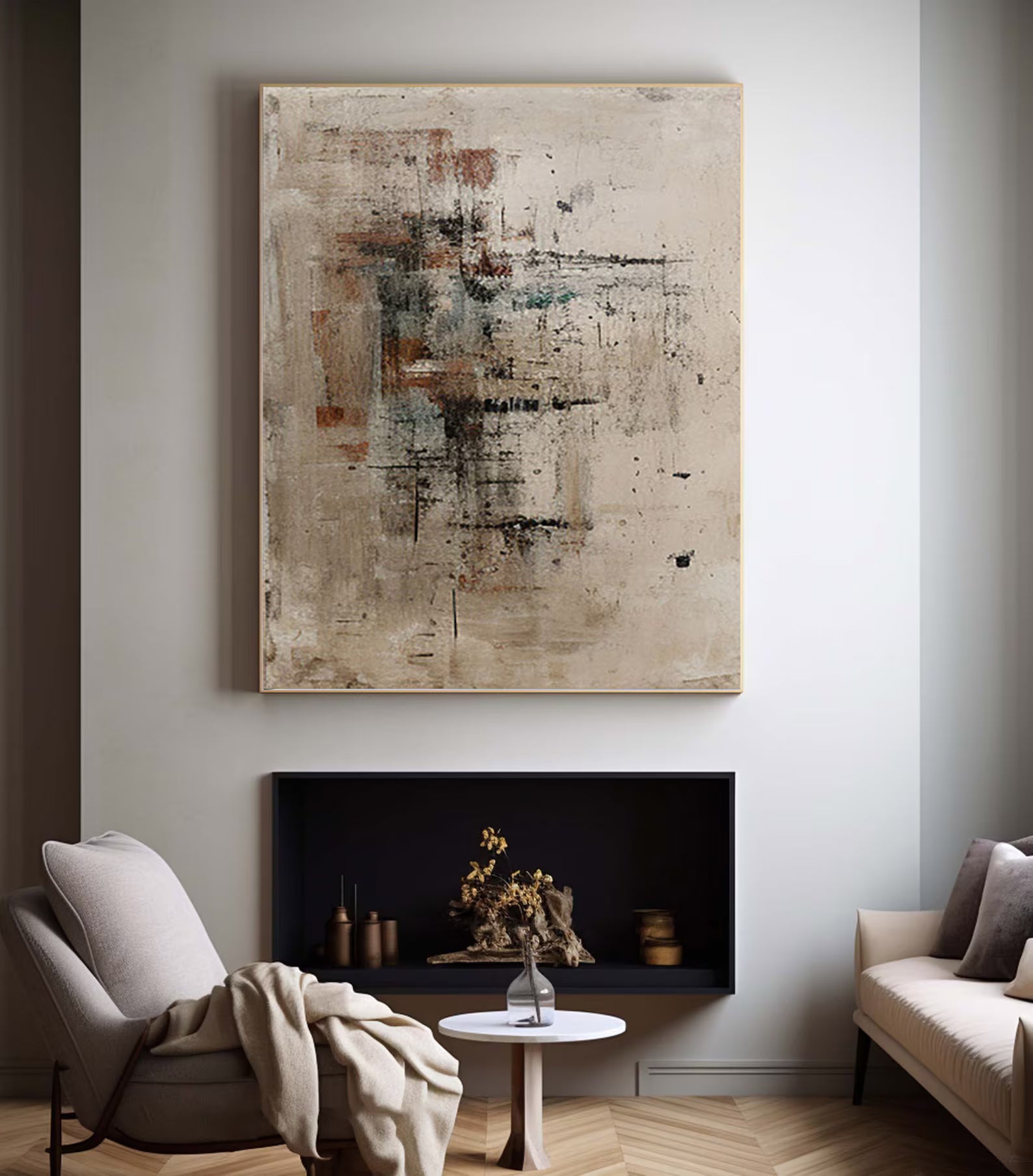 Textured Abstract Elegance | Neutral Blend