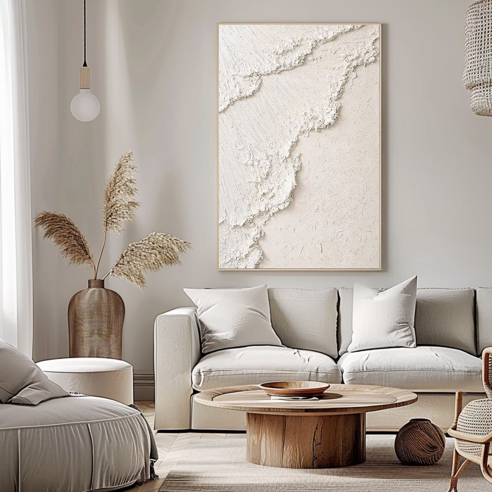 Textured Minimalist Serenity | White Textures