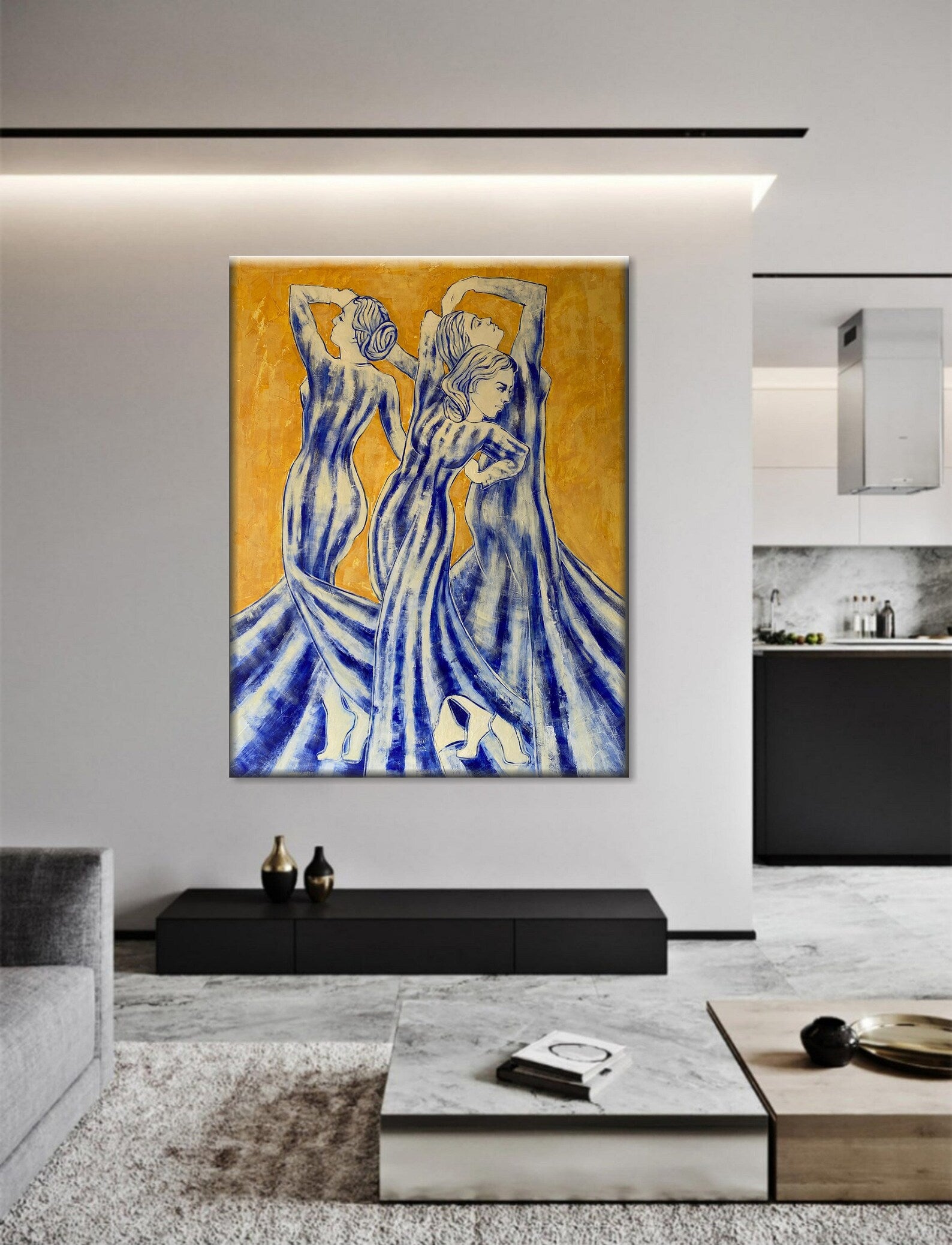 Textured Dance Trio | Golden Backdrop